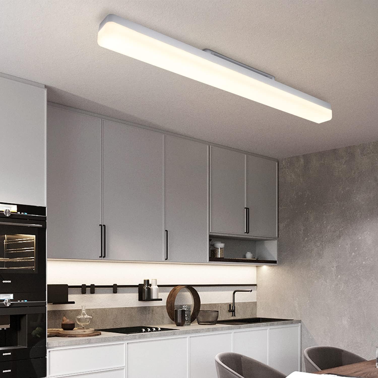 Nettlife LED Deckenleuchte weiß Licht hocheffiziente Lichtverteilung 20/40/60/90CM 4000K, LED fest integriert, Küche Wohnzimmer Schlafzimmer Esszimmer Balkon Fl – Bild 5 von 5