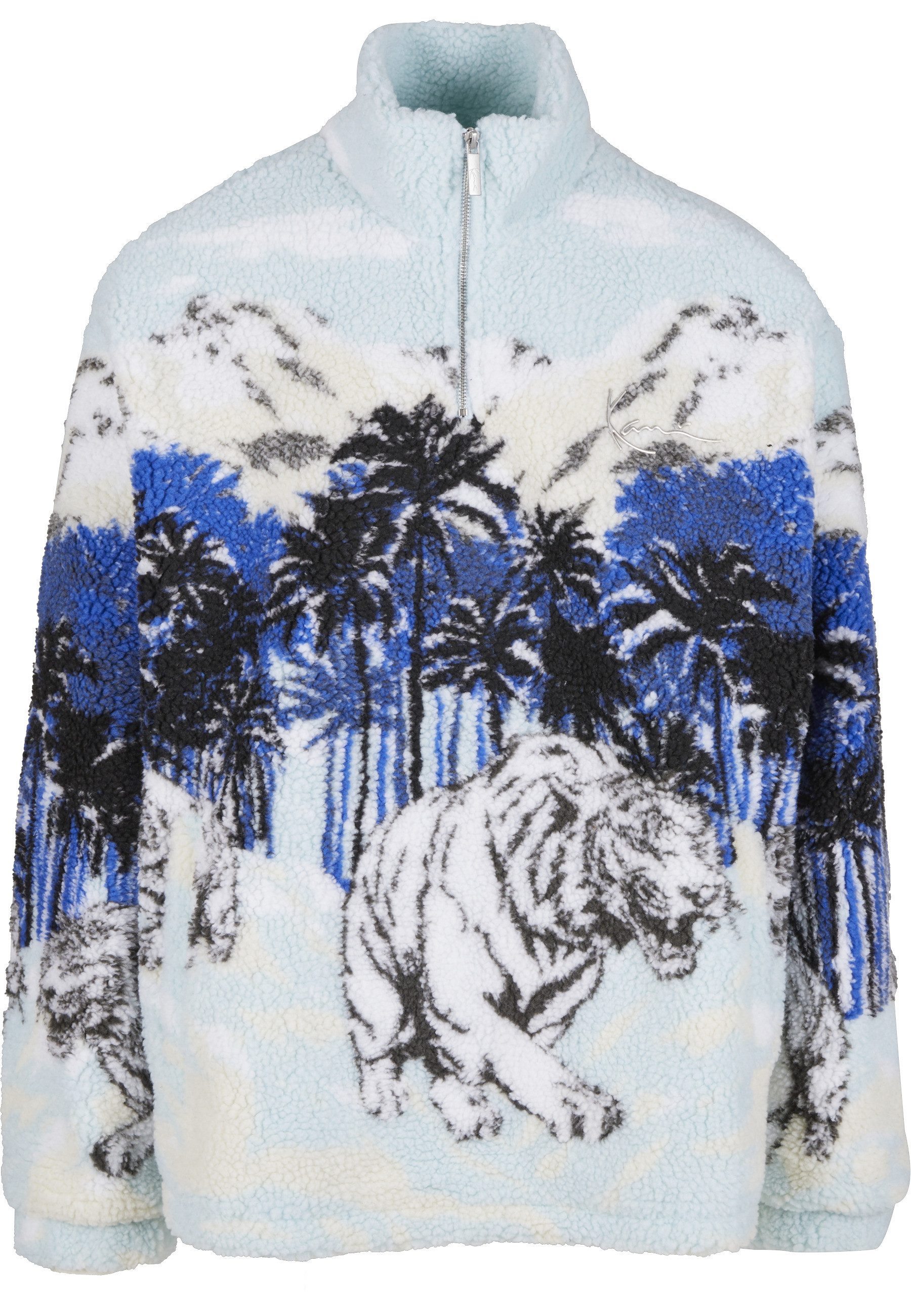 Karl Kani Sweater Karl Kani KK Metal Signature Ice Tiger Teddy Troyer (1-tlg)