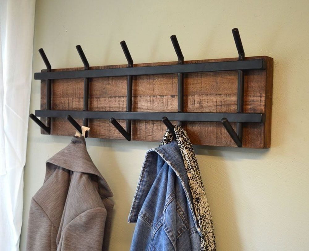 Couchcenter Wandgarderobe Mango Holz Metall Garderobe günstig online kaufen