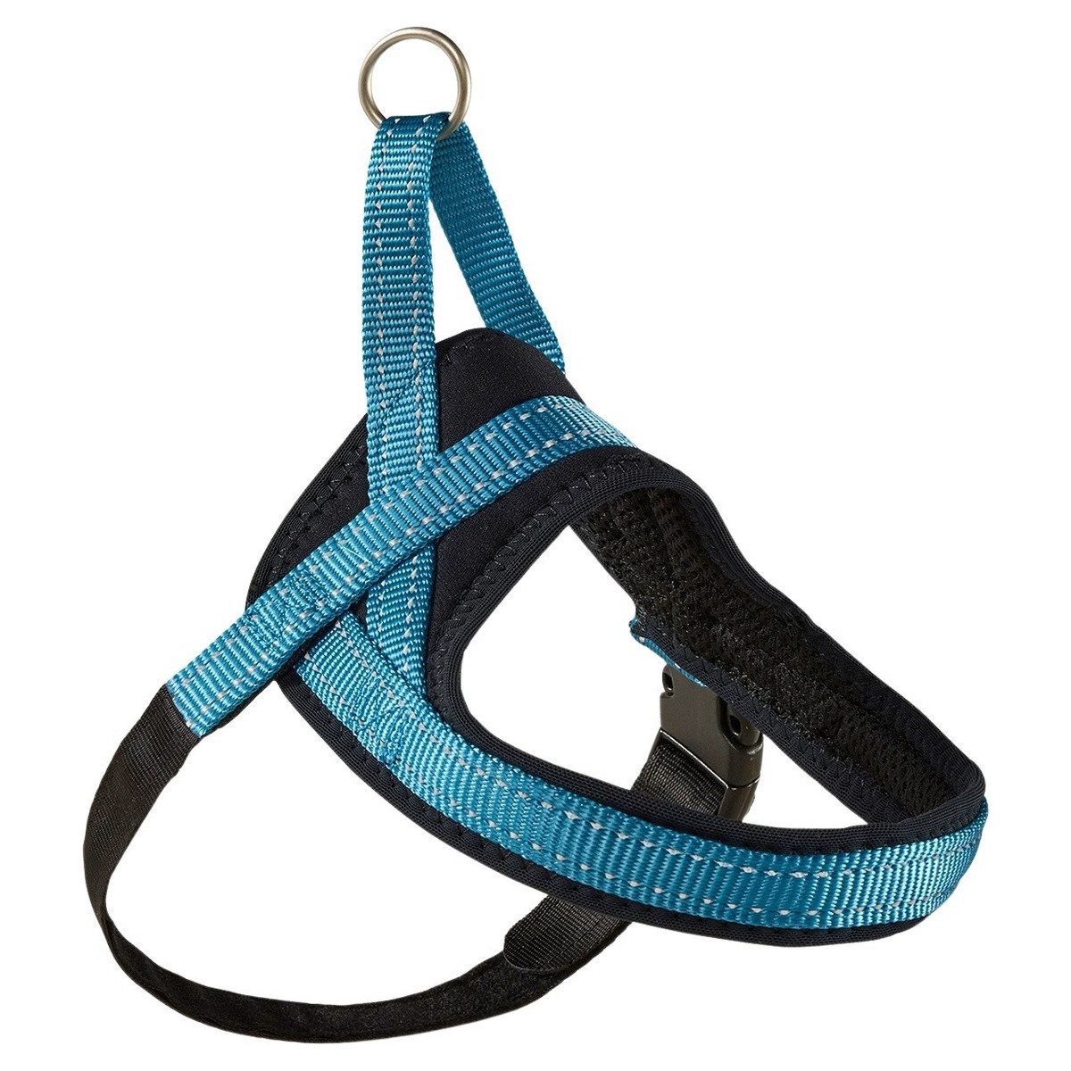 Wolters Hunde-Geschirr Geschirr Soft & Safe reflektierend aqua/schwarz