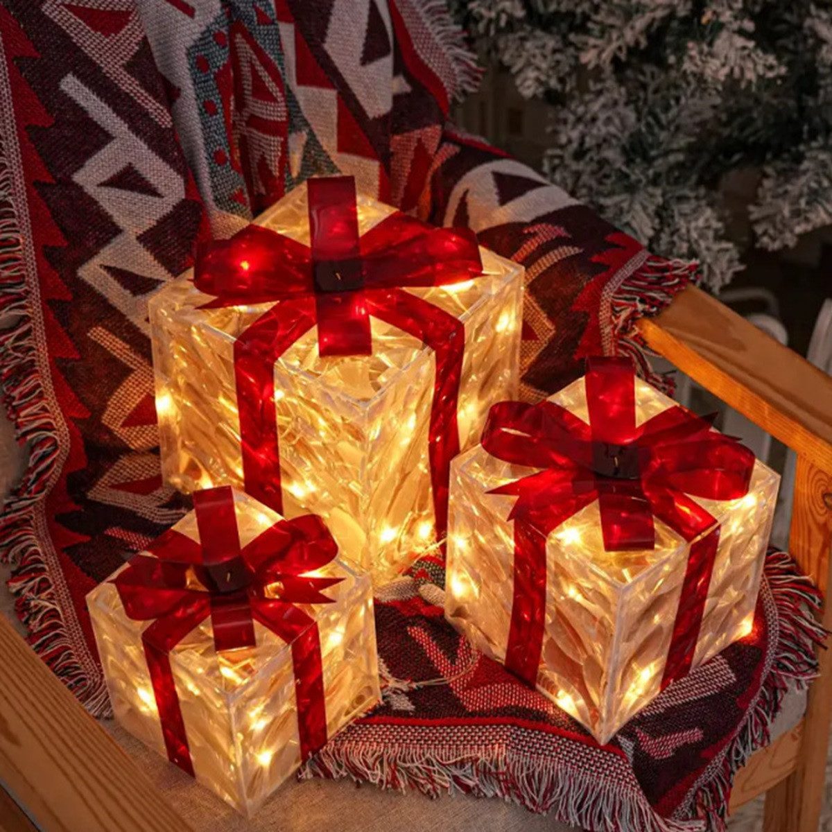 Welikera LED-Dekofigur LED Weihnachtsbeleuchtung Geschenk Boxen günstig online kaufen