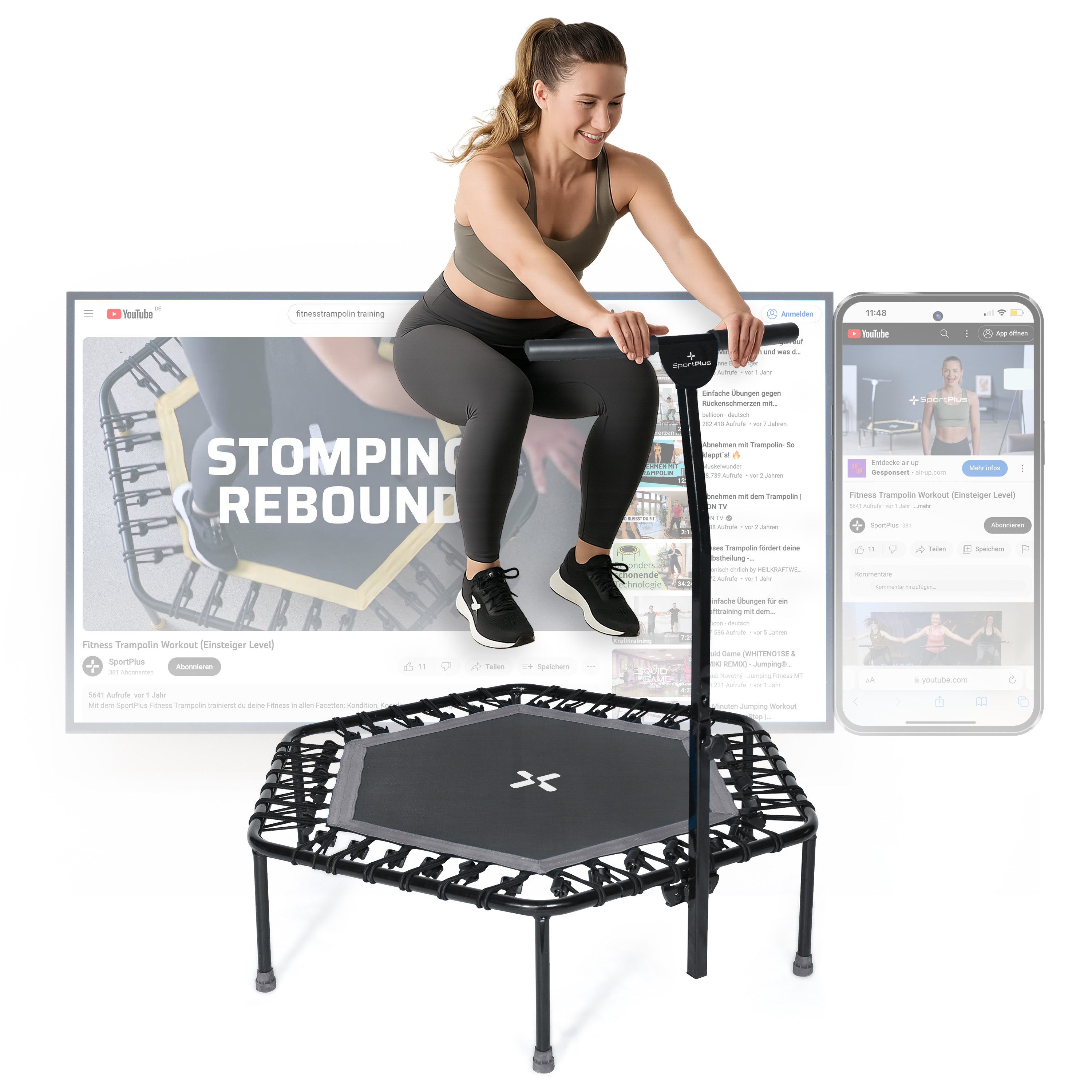 Fitnesstrampolin SP-T-1100-A