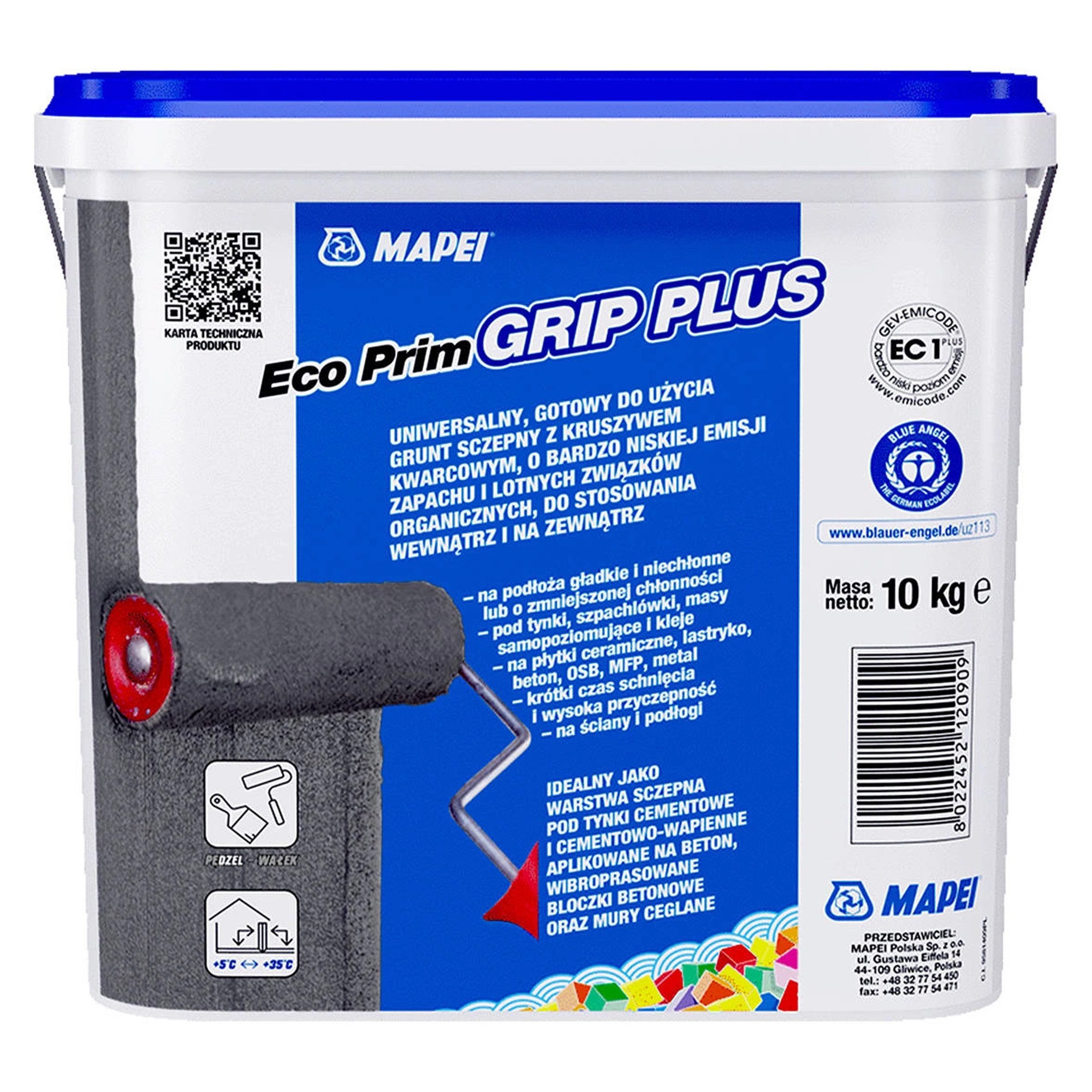 MAPEI Grundierfarbe MAPEI ECO PRIM GRIP 10 kg Haftgrund Grundierung Balkon Terrasse