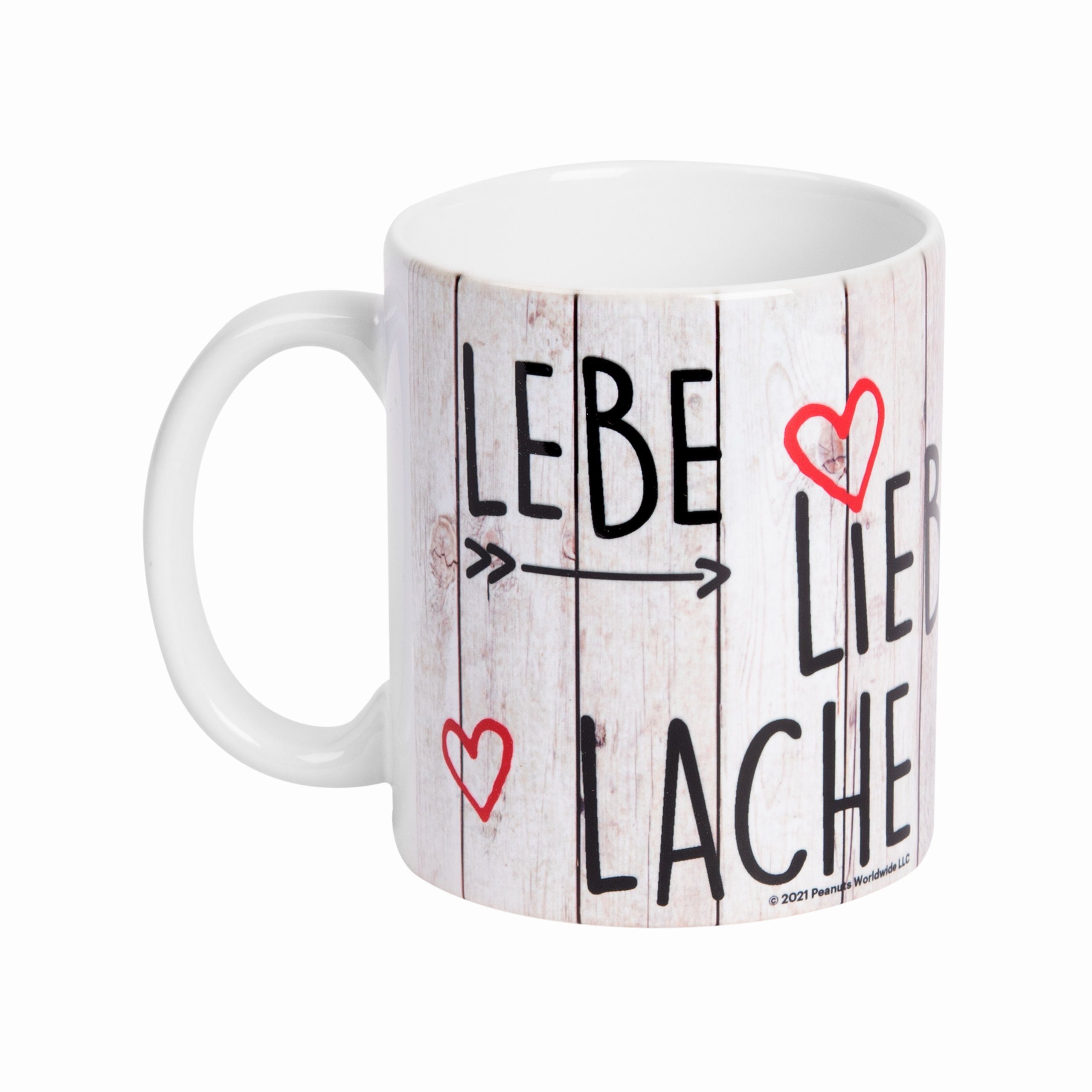 Lebe, Tasse Labels® United Lache Tasse ml, Liebe, Keramik 320 Snoopy