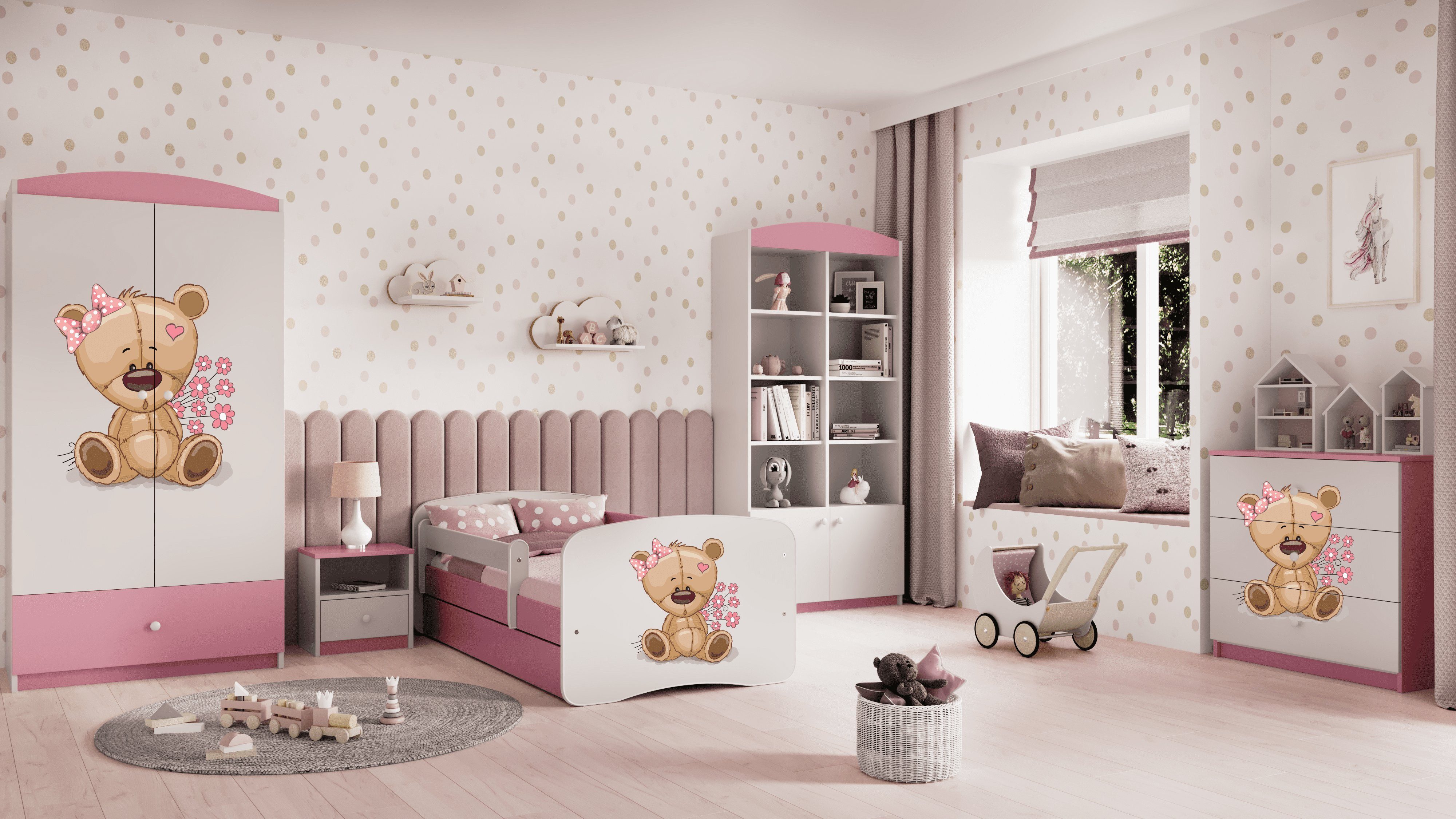 Bjird Kinderkleiderschrank Kleiderschrank Babydreams (4 Einlegeböden günstig online kaufen