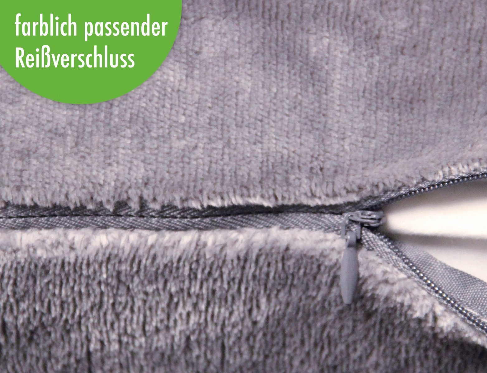 Heubergshop Kissenbezug, (2 Stück), Fleece 40x80cm Winter - Anthrazit - fla günstig online kaufen