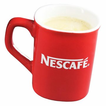 NESCAFE Becher Kaffeebecher mit Henkel, rot, 230 ml, Porzellan