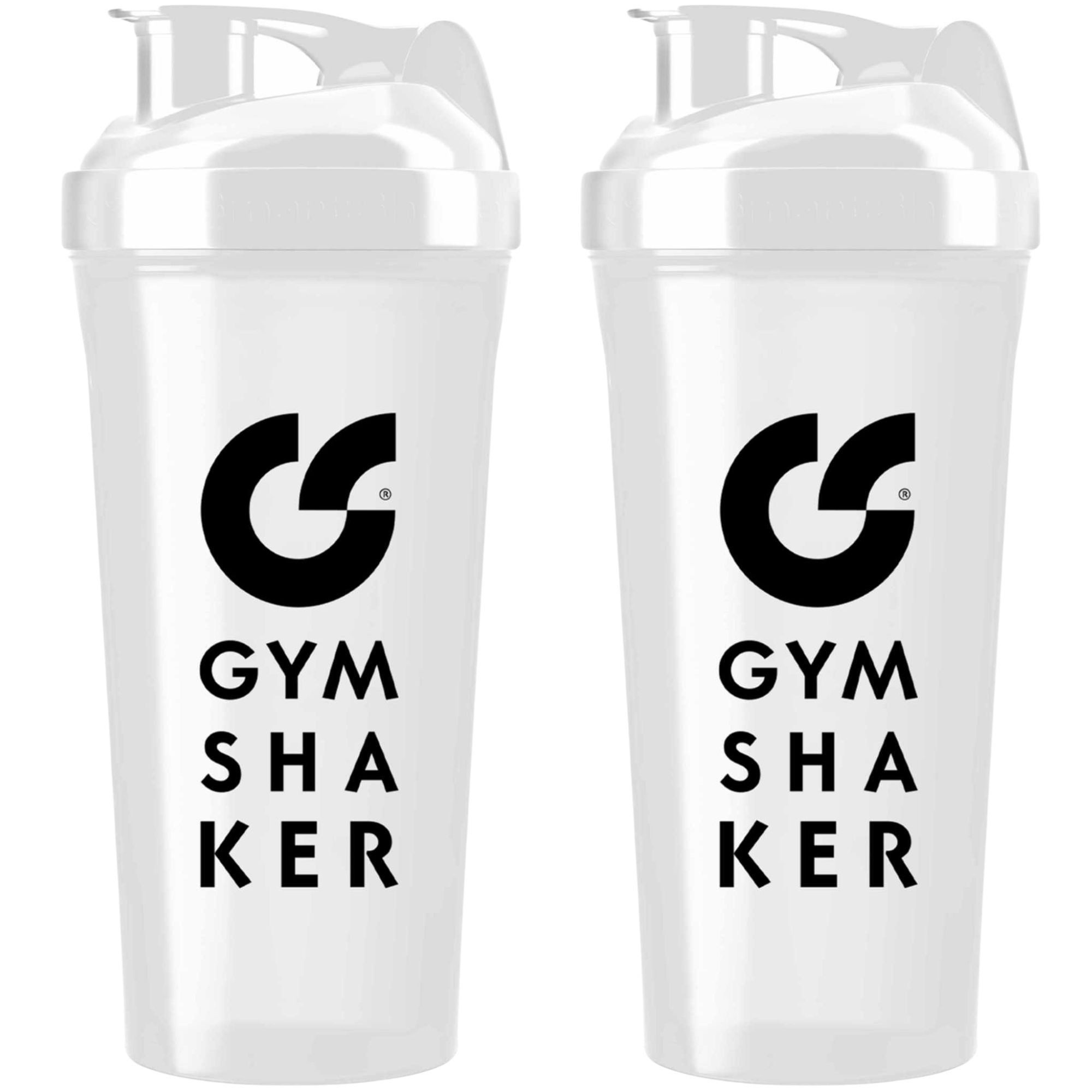 GYMSHAKER Protein Shaker 2er Pack Trinkflasche für Fitness, Sport, Bodybuilding & Muskelaufbau, (Spar-Set, 2-tlg., Premium Protein Shaker), Auslaufsicher, Spülmaschinengeeignet, BPA-frei