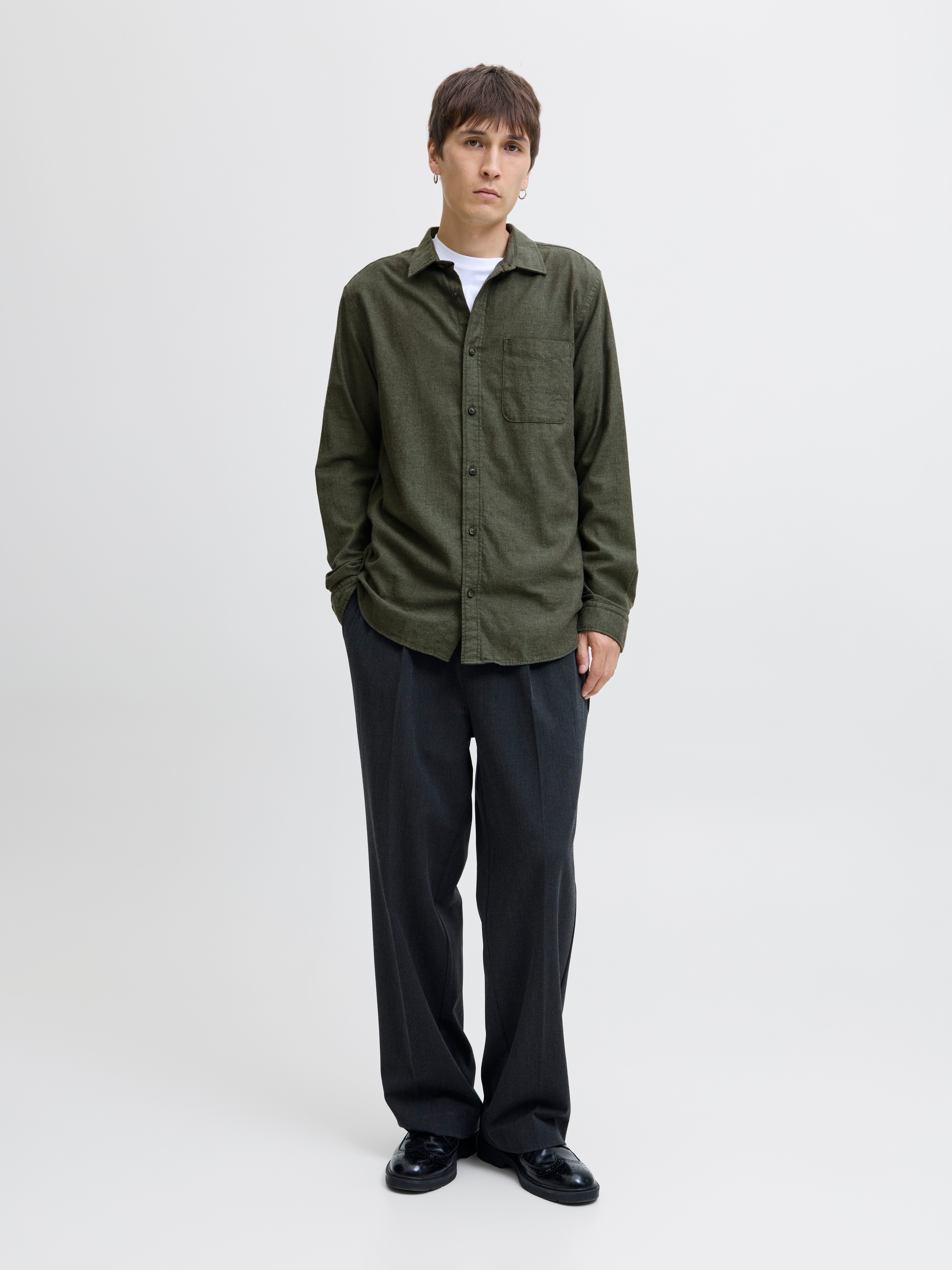 Jack & Jones Langarmhemd JJECLASSIC MELANGE SHIRT L/S NOOS – Bild 4 von 5