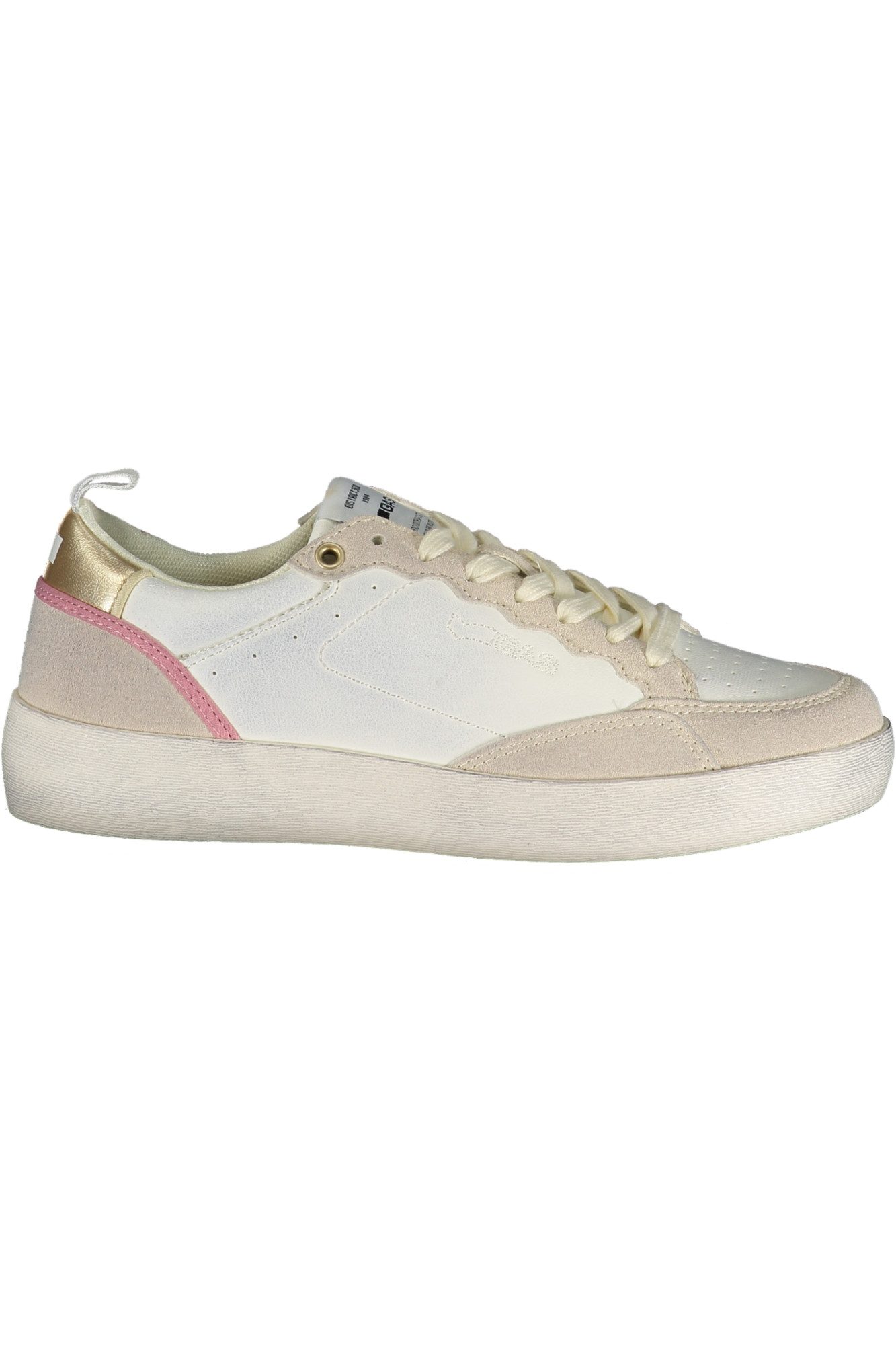 GAS Sneaker Damen Sportschuh in Weiß mit Rosa/Gold Akzenten