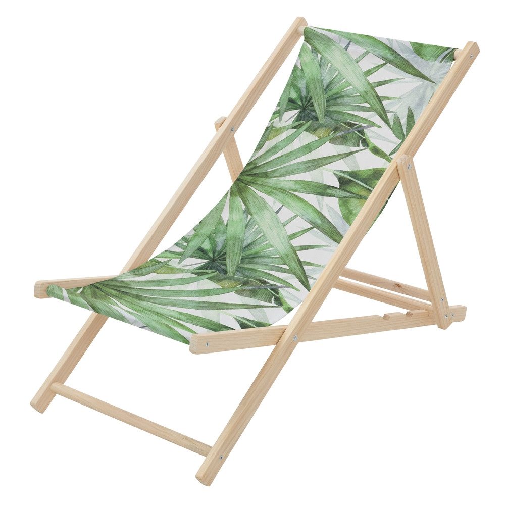 ECD Germany Gartenliege Holz Liegestuhl Beachstuhl klappbarer Strandstuhl Strandliege Liege, 1 St., Sonnenliege mit 3-Fach verstellbarer Rückenlehne Relaxliege bis 120kg