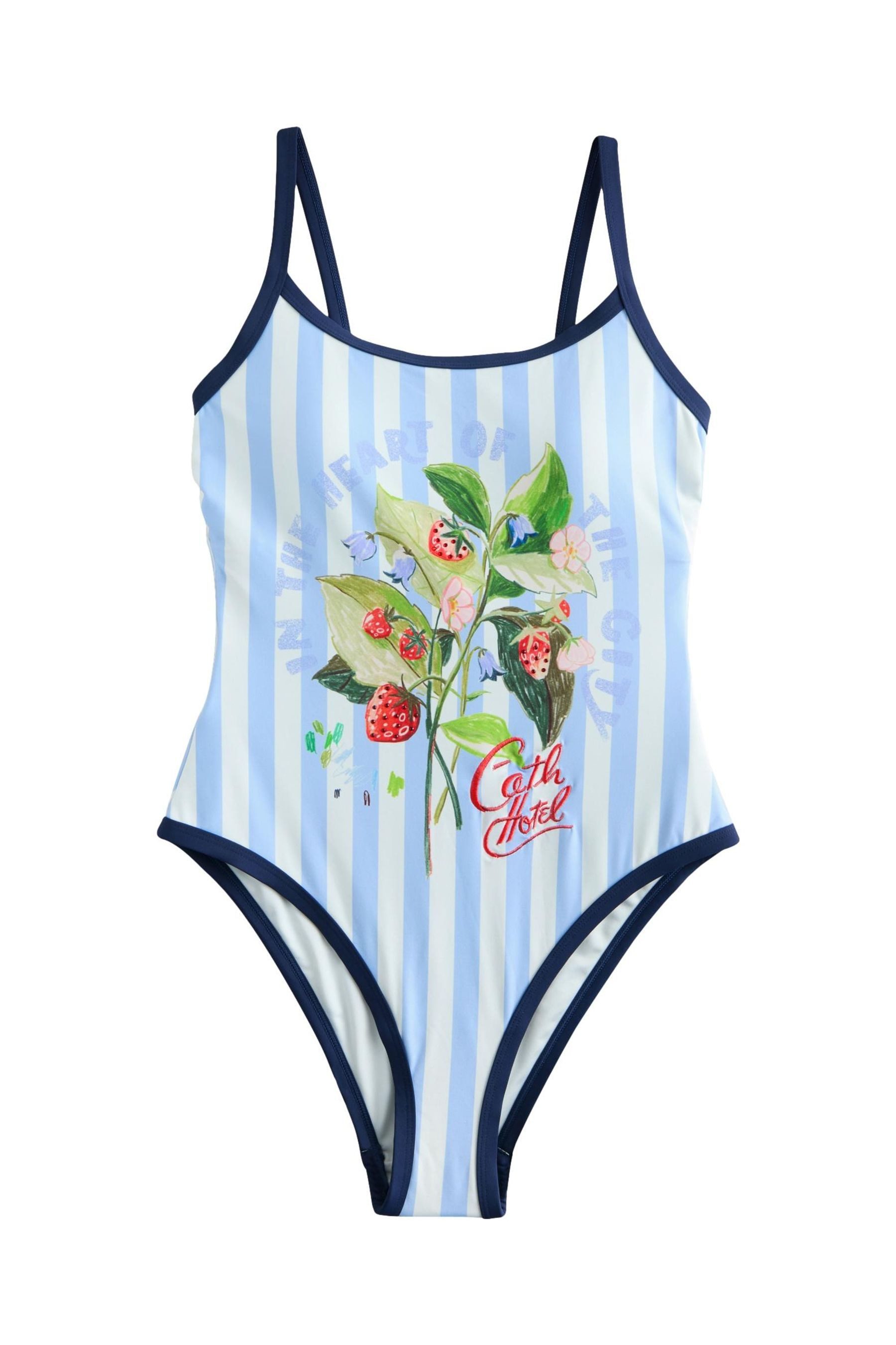 Cath Kidston Badeanzug Cath Kidston gestreifter Badeanzug, Blumen-Print (1-St)