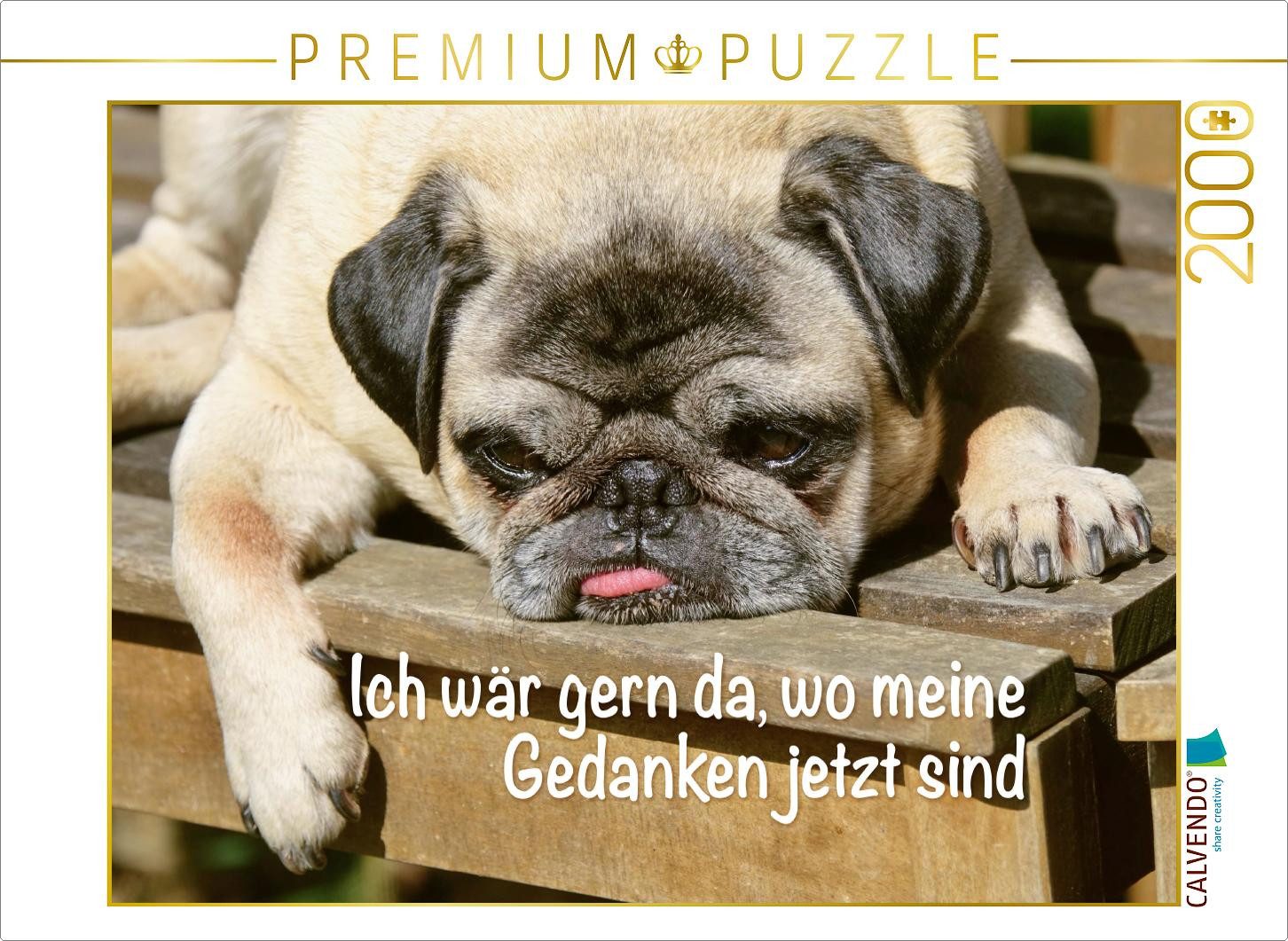 CALVENDO Puzzle CALVENDO Puzzle Ich wäre gern da, wo meine Gedanken jetzt sind. 2000 T, 2000 Puzzleteile