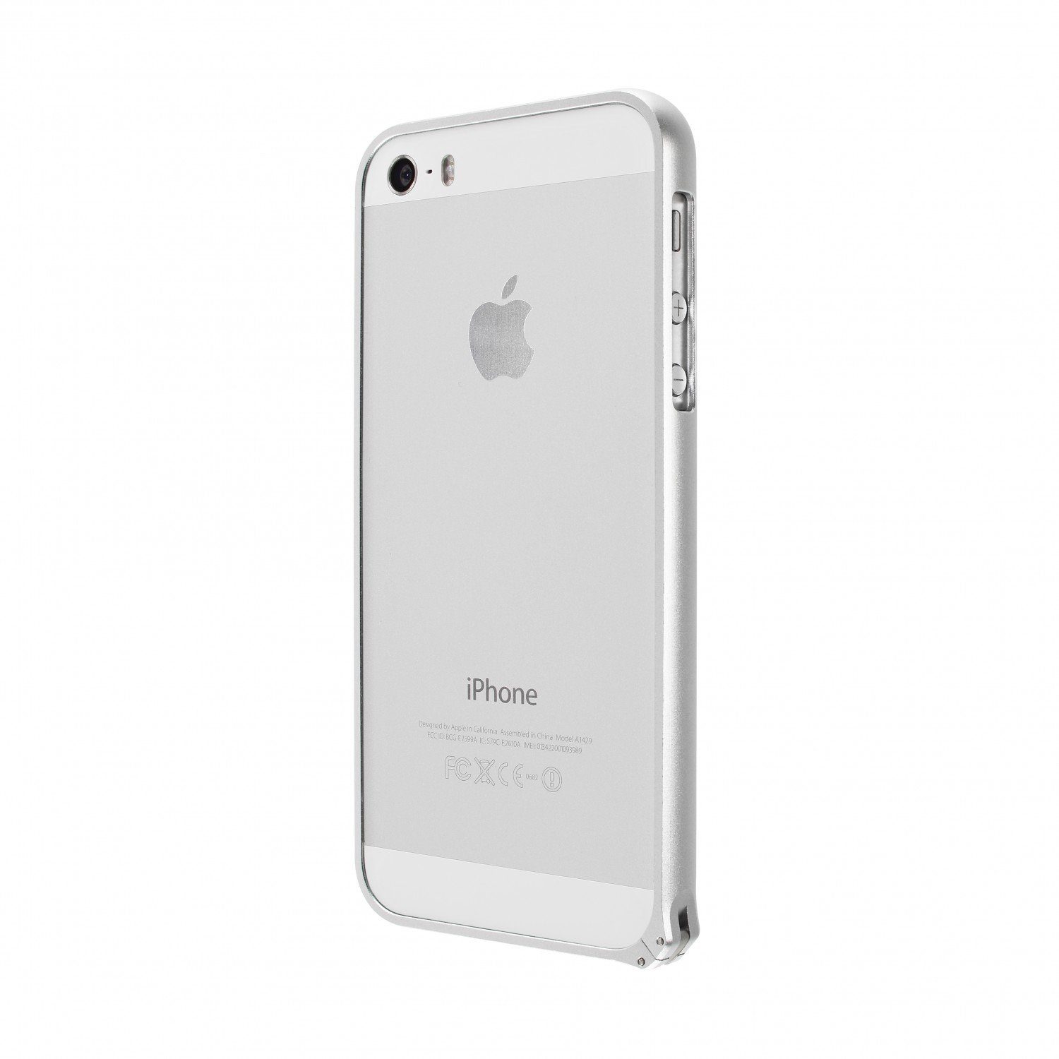 Artwizz Smartphone-Hülle AluBumper, Aluminium Schutzrahmen aus rostfreiem Stahl, Silber, iPhone SE (2016) / 5S / 5