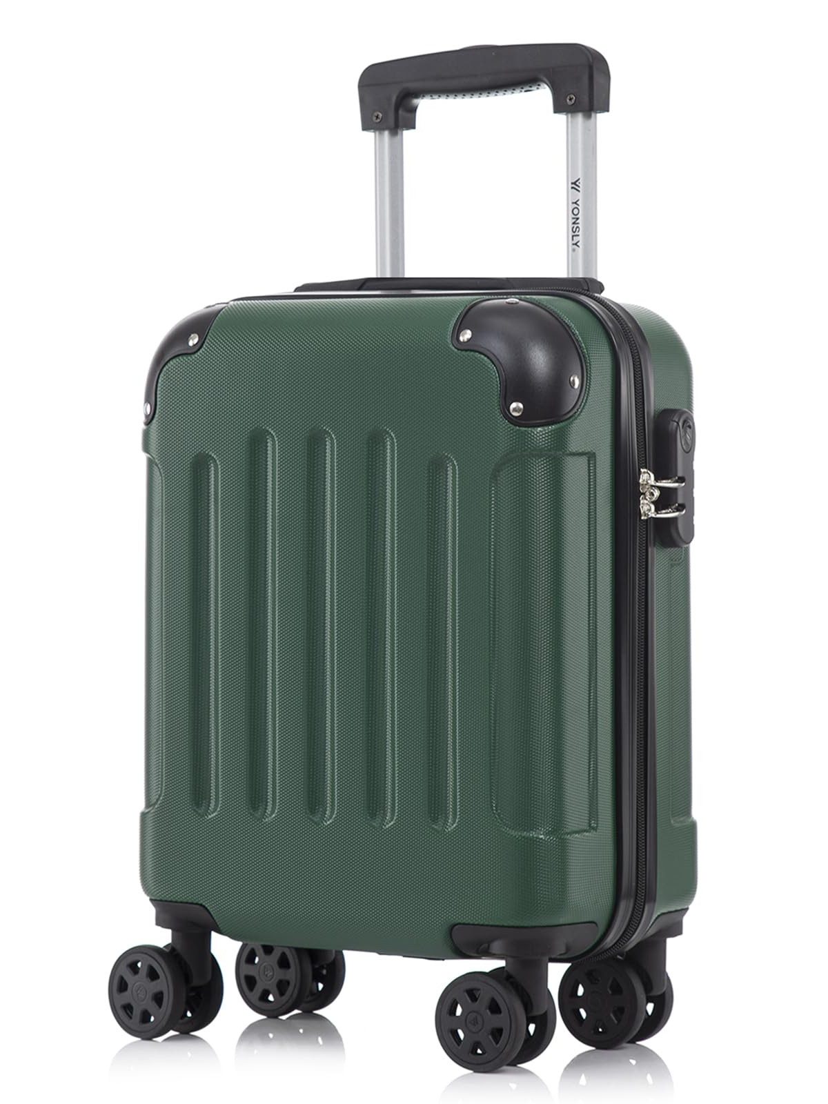 YONSLY Hartschalen-Trolley Hartschalen-Koffer Trolley 360° Rollen, robuster Reisekoffer, 4 Rollen, mit Zahlenschloss, für Business und Urlaub 46/55/66/76 cm