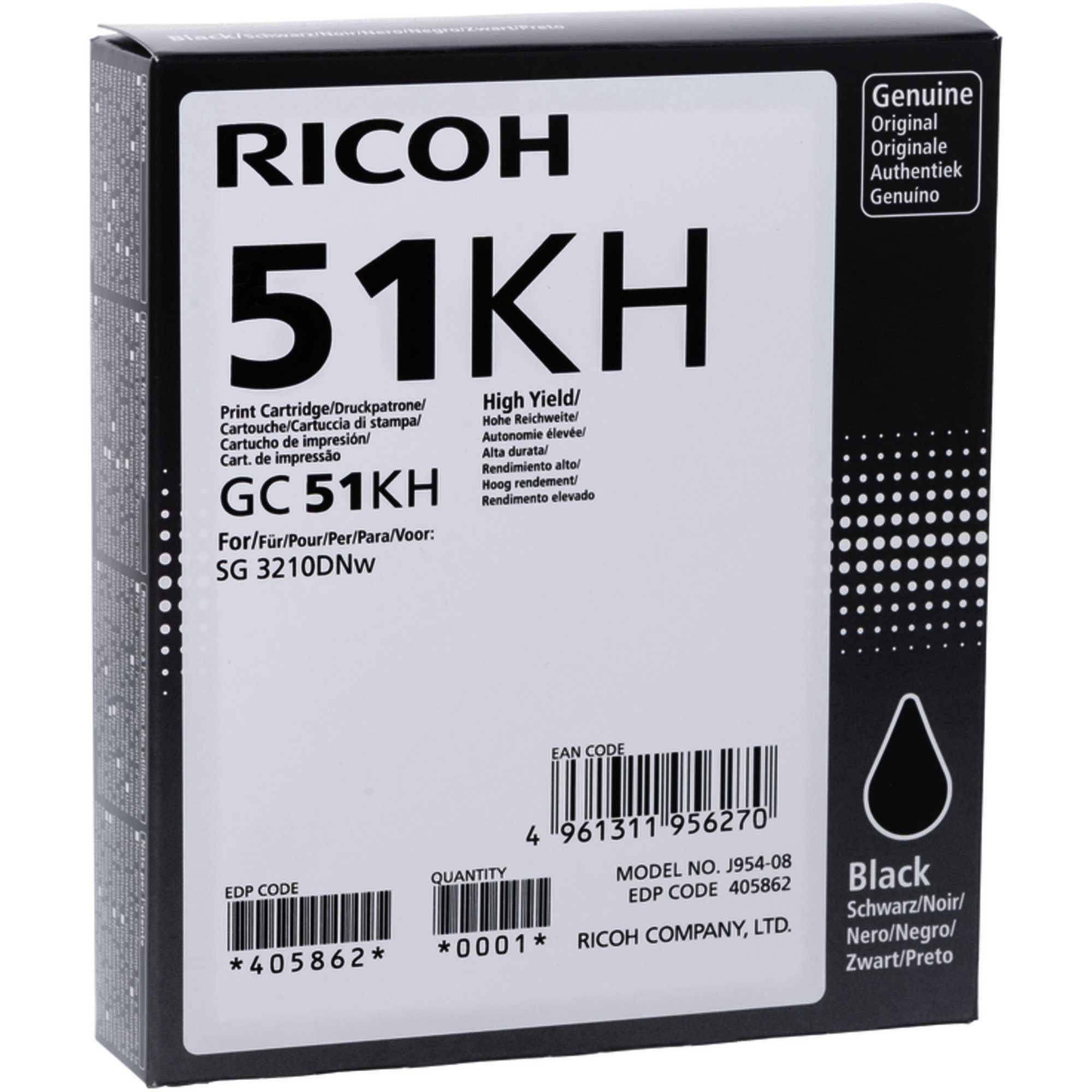 Ricoh Tinte schwarz 405862 Tintenpatrone