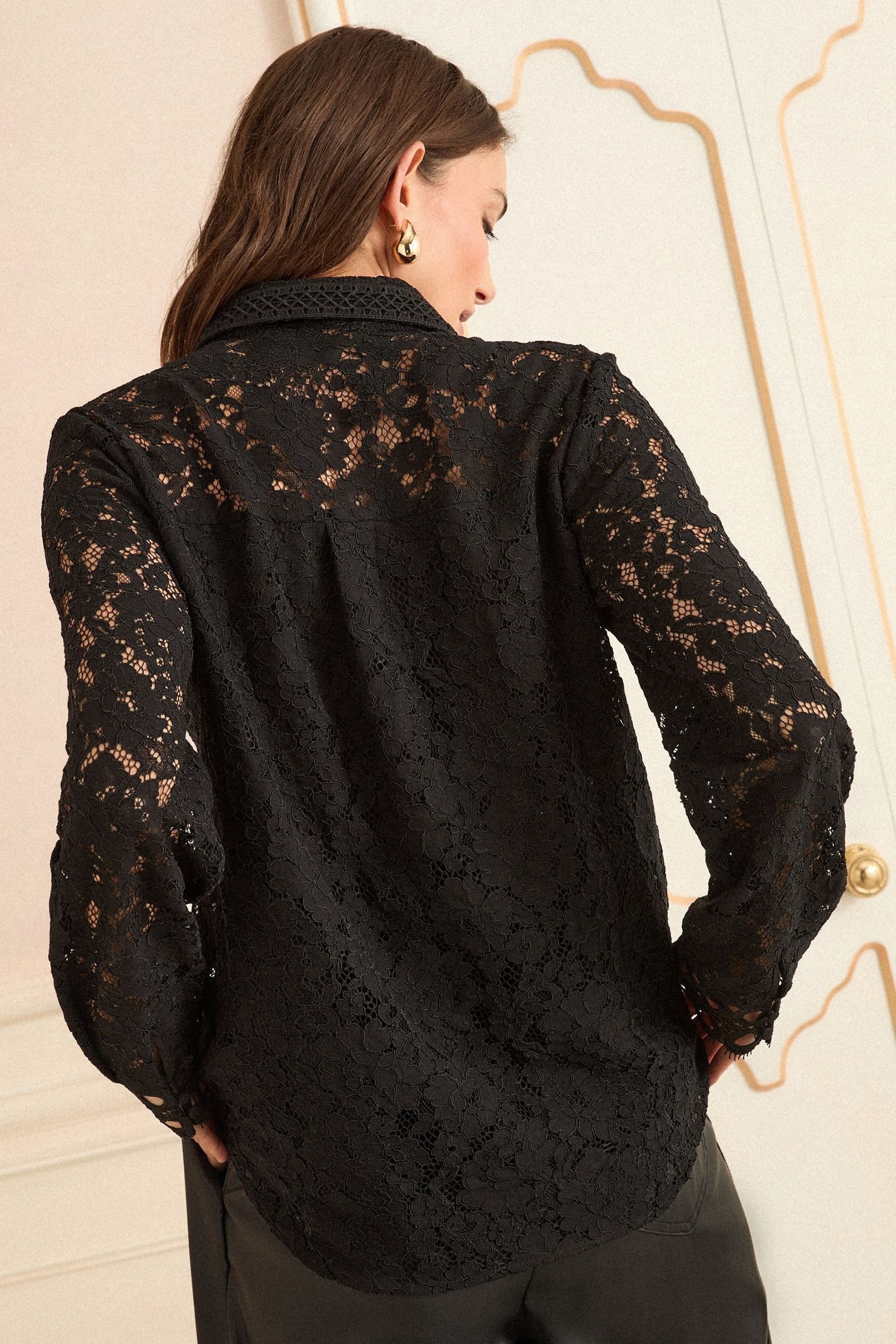 Love & Roses Langarmhemd Love & Roses Langärmeliges Spitzen-Shirt (1-tlg) günstig online kaufen