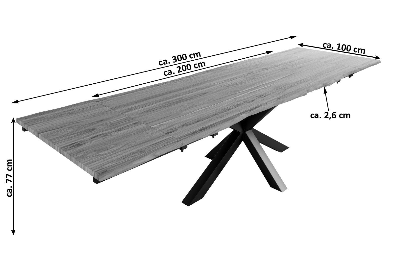 SAM® Baumkantentisch Soroa, massives Akazienholz, Baumkante, günstig online kaufen