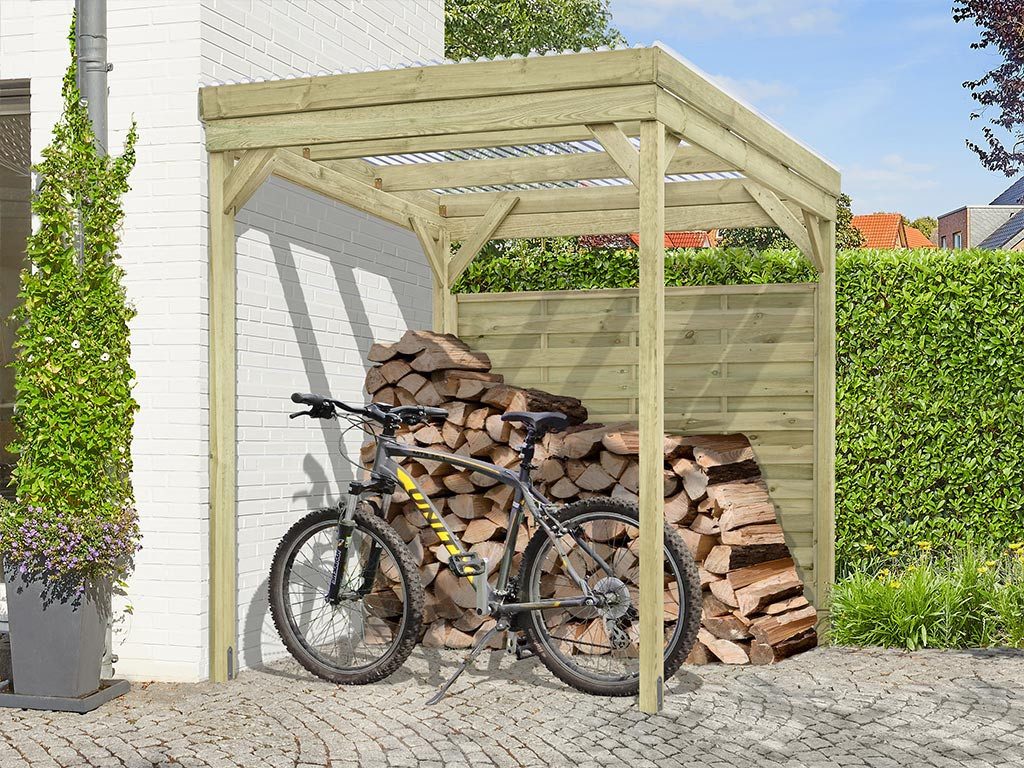 Belladoor Gartenhaus Belladoor Gartenhaus Uniport braun / grün, BxT: 203x199 cm, Kesseldruckimprägniert