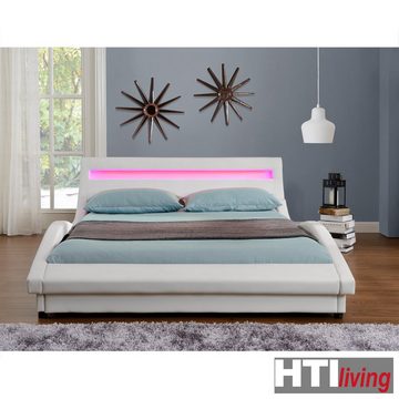 HTI-Living Bett Bett mit LED-Licht 90 x 200 cm Nick (1-tlg., 1x Bett Nick inkl. Lattenrost, Fernbedienung, ohne Matratze), Bettgestell inkl. Lattenrost beleuchtet