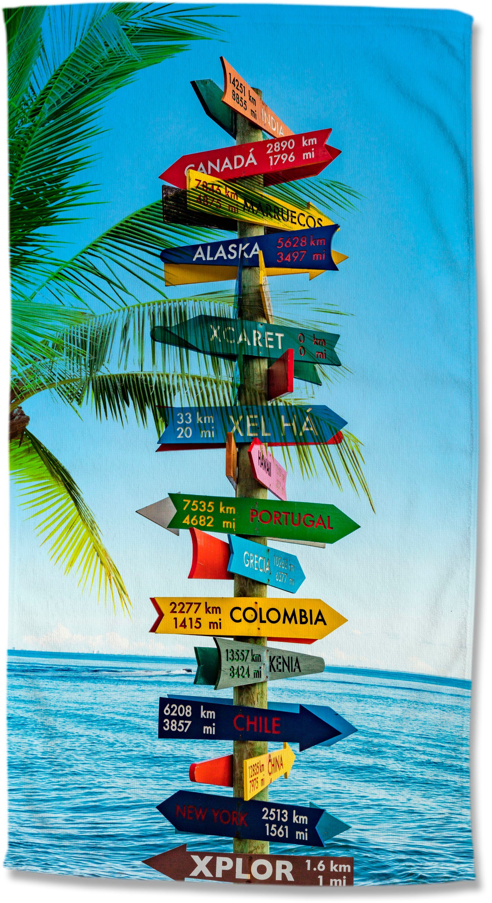 good morning Strandtuch Beach Sign, Microfaser günstig online kaufen