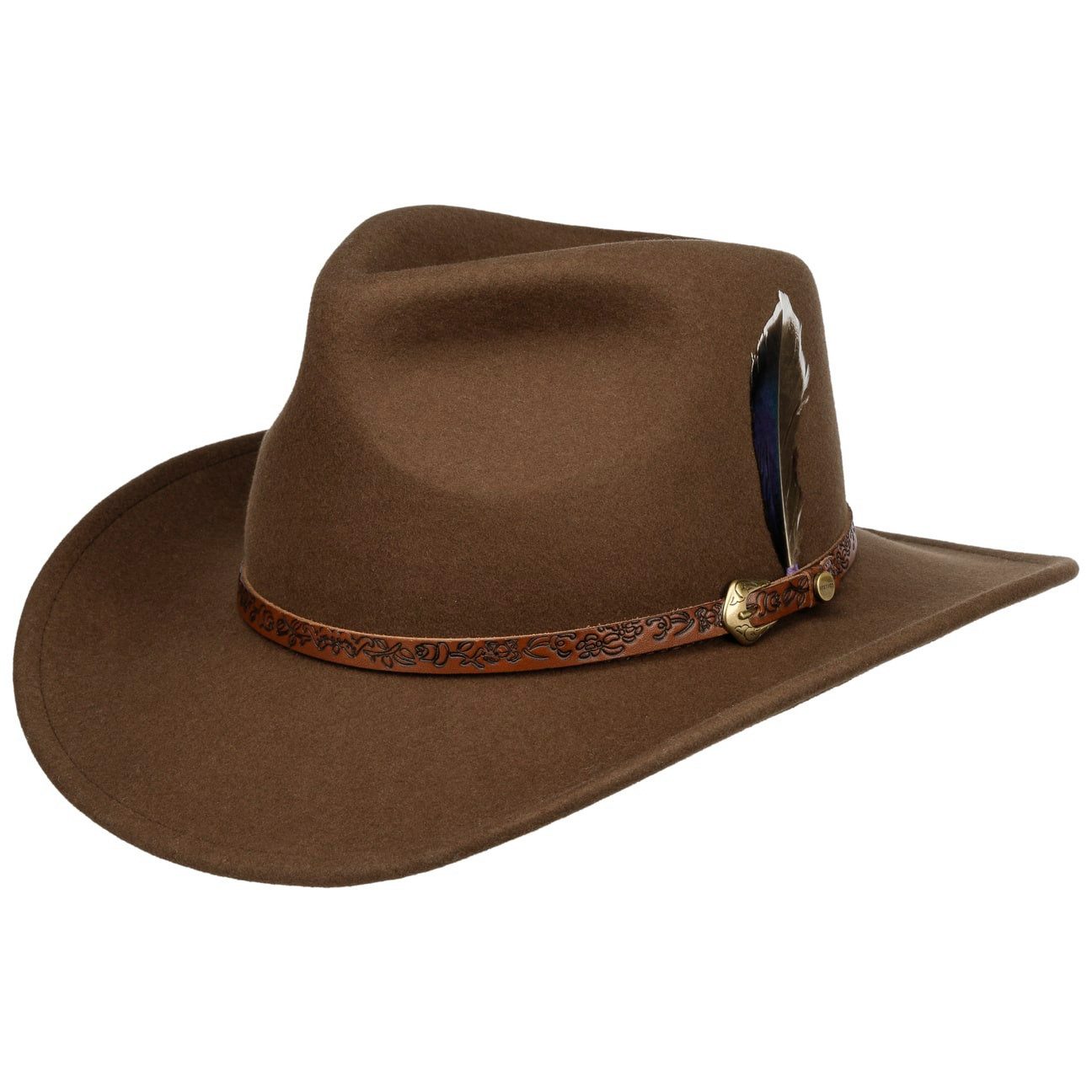 Stetson Cowboyhut (1-St) Cowboyhut mit Lederband