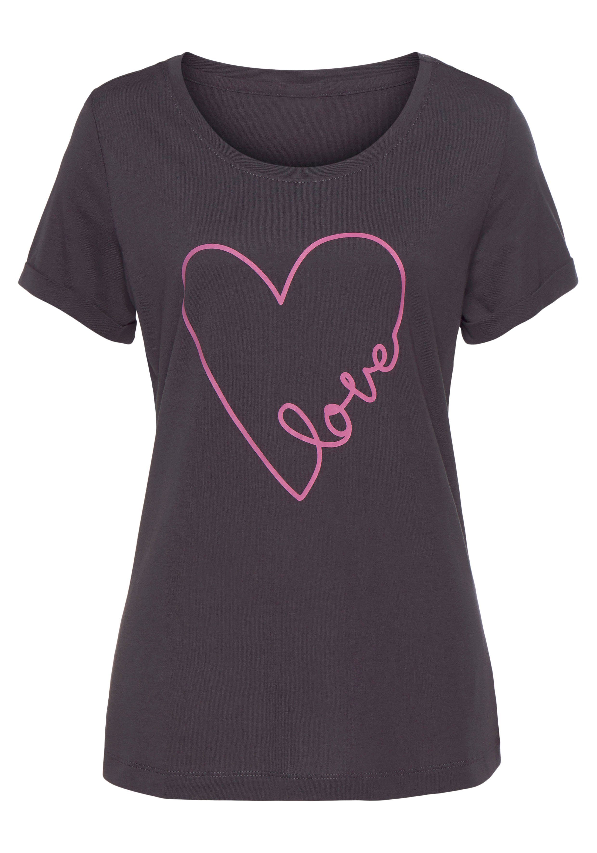 Vivance Dreams Shorty (Set, 2 tlg) mit süßem Herzchendruck günstig online kaufen