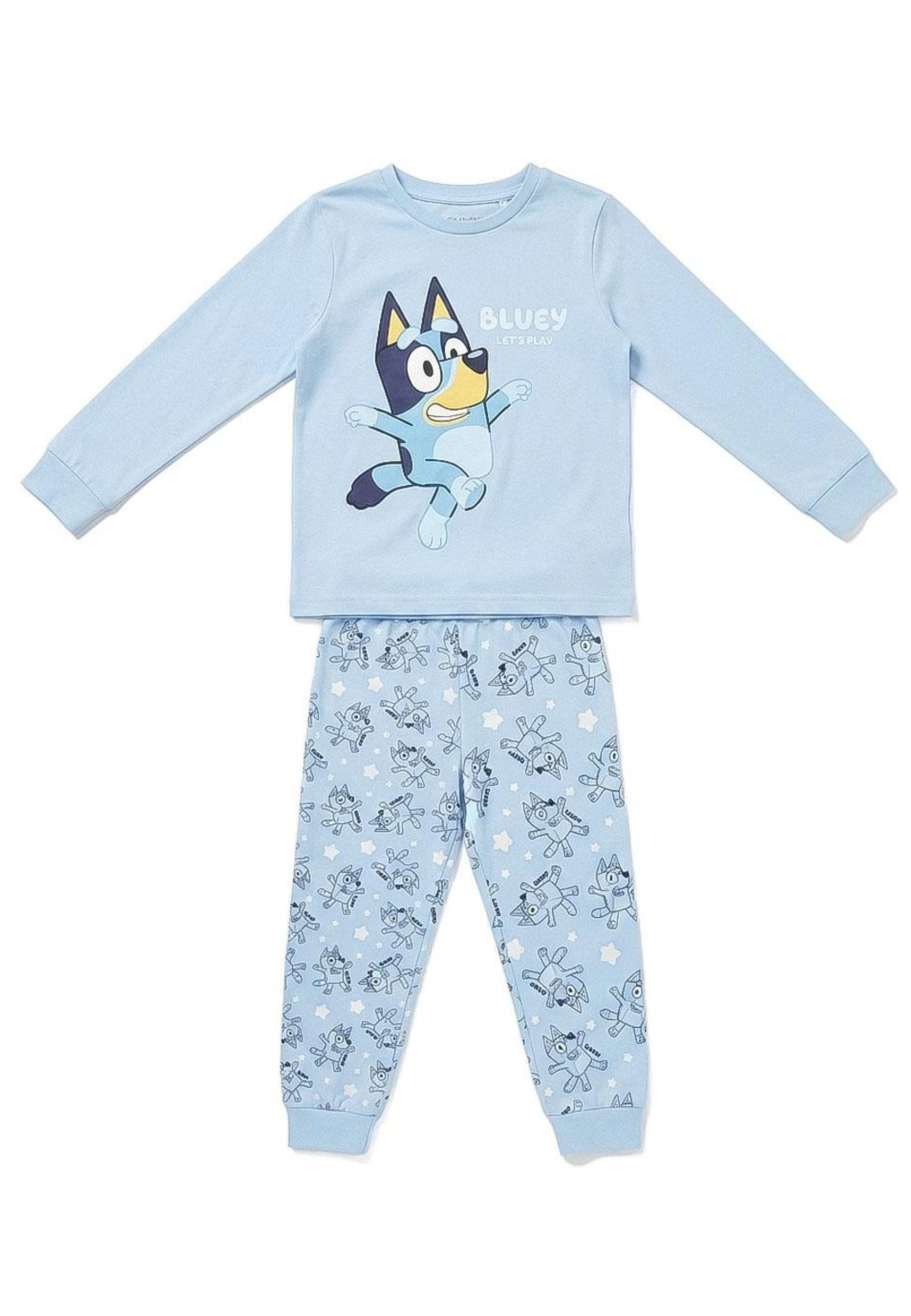 Disney Pyjama Langarm-Pyjama aus Baumwollmischung mit Bluey-Motiv (Set)