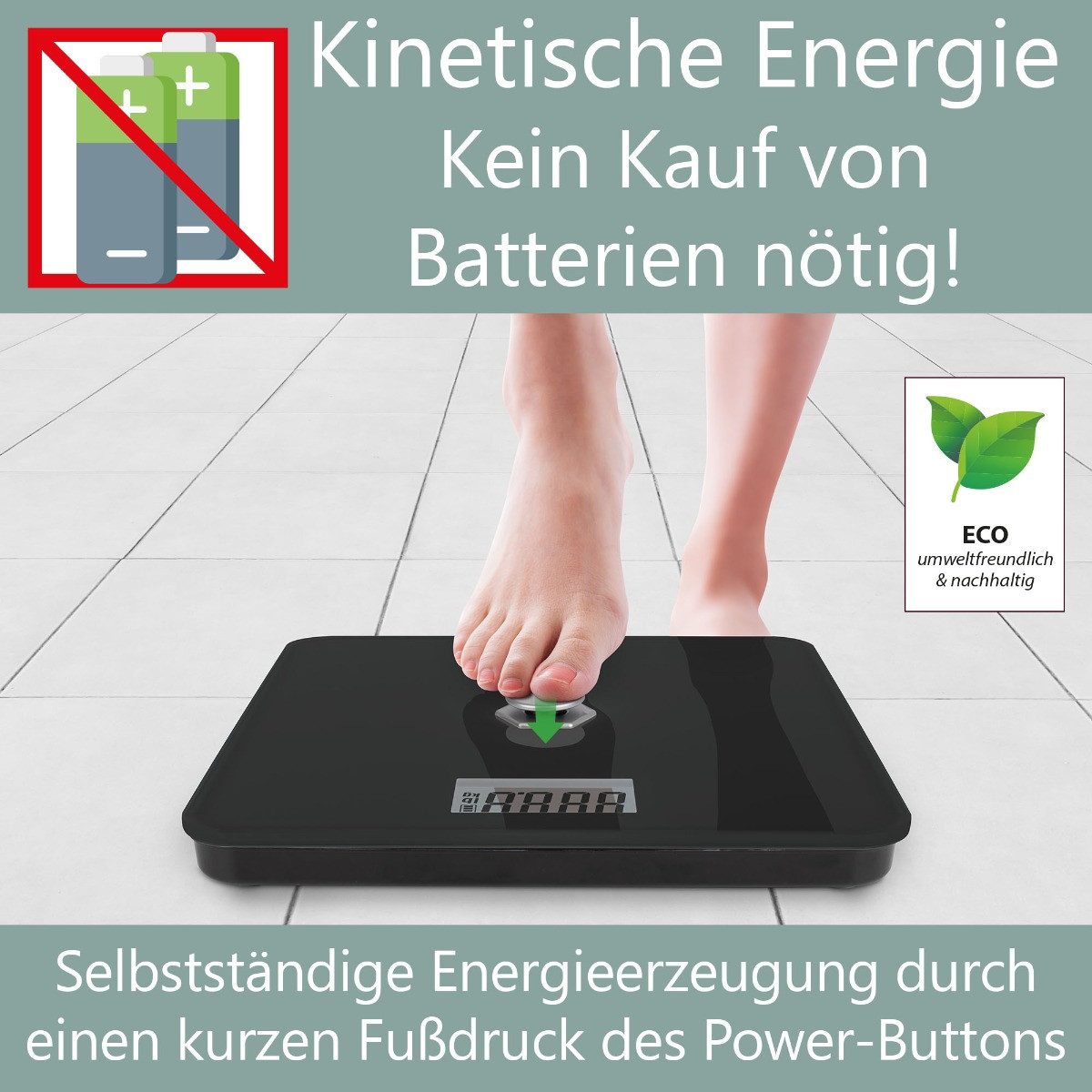 ProfiCare Personenwaage PC-PW 3112, Personenwaage ohne Batterie, von 5g – 180 kg