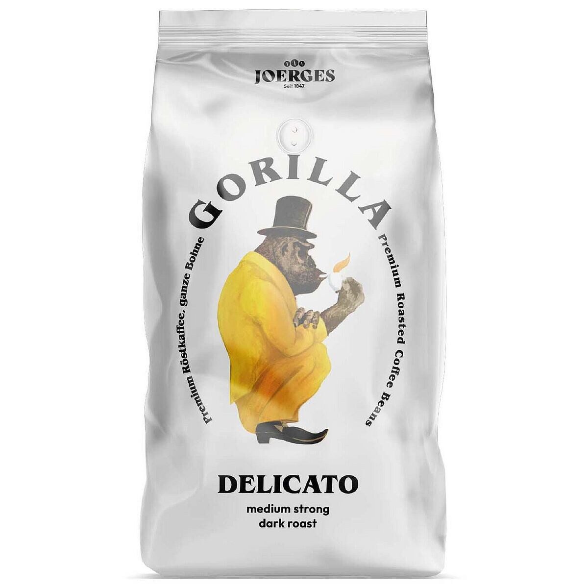 Gorilla Kaffee Espresso Delicato, 1 kg, ganze Bohnen