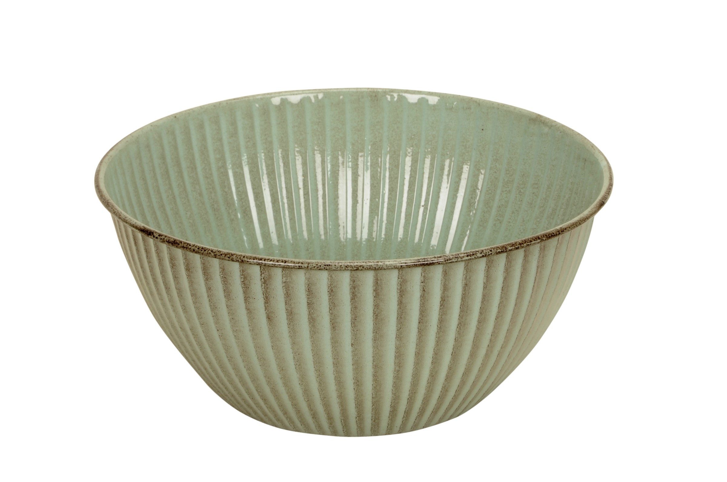 finehomegarden Pflanzschale Schale Metall lackiert hellgrün Wasserwanne Miniteich Teichwanne (1 St), Pflanzschale Garten Dekoschale Ø32+38cm 2Größen wählbar