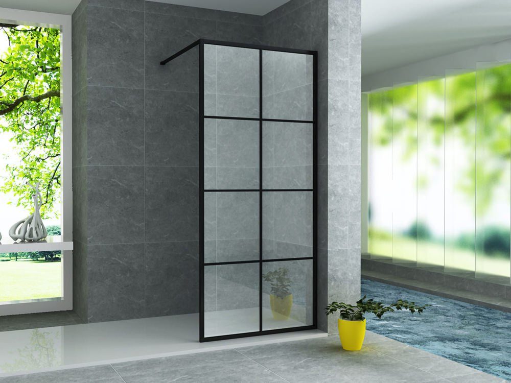 Aloni Walk-in-Dusche BEKO120, Einscheibensicherheitsglas, (1 tlg), ESG-Sicherheitsglas mit Nano-Beschichtung