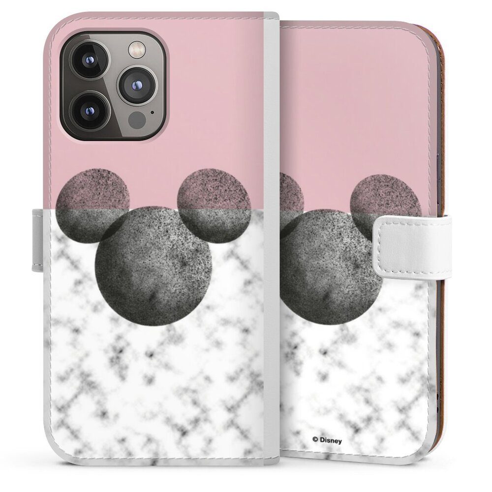 DeinDesign Handyhülle Disney Marmor Minnie Mouse Mickey Mouse Marmor, Apple iPhone 14 Pro Max Hülle Handy Flip Case Wallet Cover