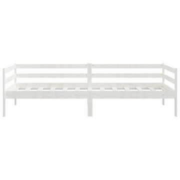 vidaXL Bettgestell Gästebett Tagesbett Weiß 90x200 cm Massivholz Kiefer Bett Bettgestell