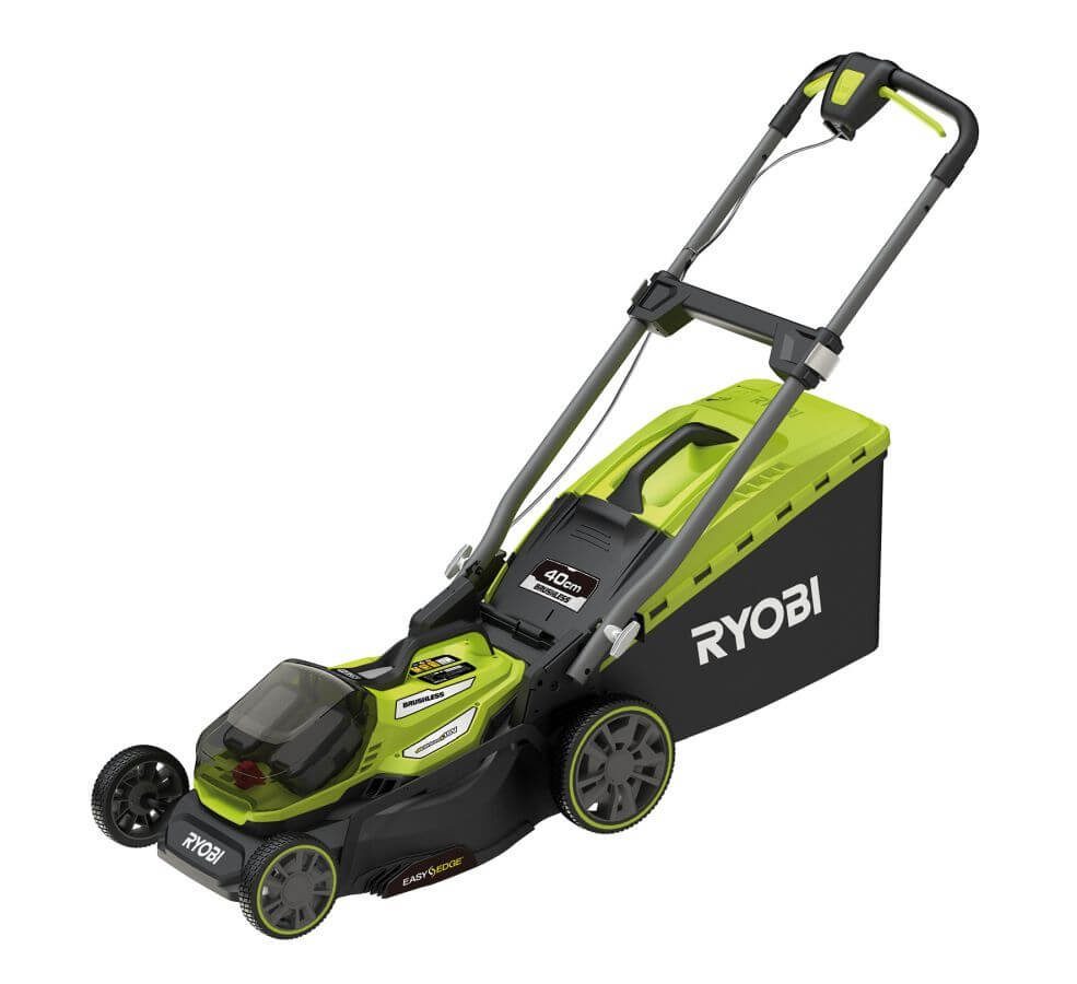 Ryobi Akkurasenmäher ONE+, RY18LMX40A-240, Rasenmäher 18 V, mit 2 Akkus & Ladegerät, 40 cm Schnittbreite, (2x 4,0 Ah Akku, inklusive Ladegerät)