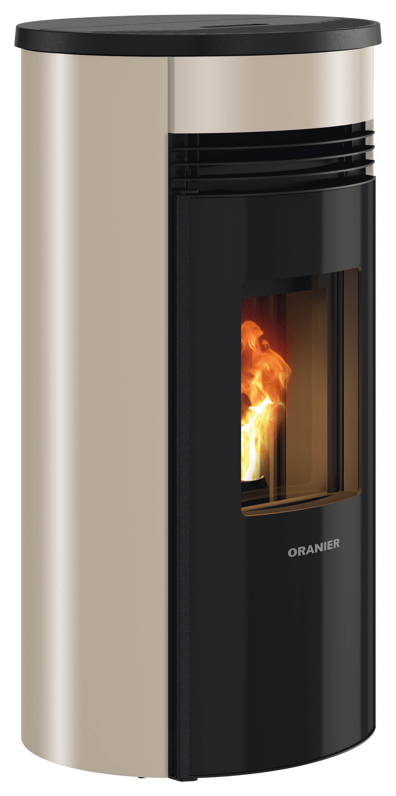 Oranier Pelletofen »Sando 50« Taupe, 2,4 kW, Dauerbrand, Anschluss hinten