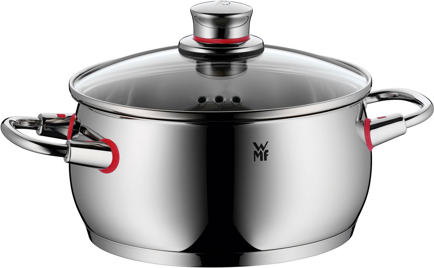 WMF Bratentopf Quality One, Cromargan® Edelstahl Rostfrei 18/10 (2-tlg), Cool+ Technologie für wärmereduzierte Griffe, breiter Schüttrand