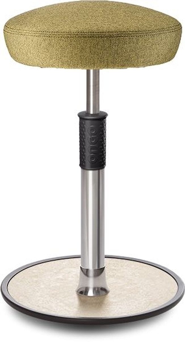ONGO Stehhilfe Sitz- Stehhocker Free Tall Hutsitz Camira Rivet Senfgelb Chrom /cremew