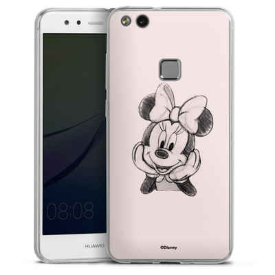 DeinDesign Handyhülle Minnie Mouse Offizielles Lizenzprodukt Disney Minnie Posing Sitting, Huawei P10 lite Slim Case Silikon Hülle Ultra Dünn Schutzhülle