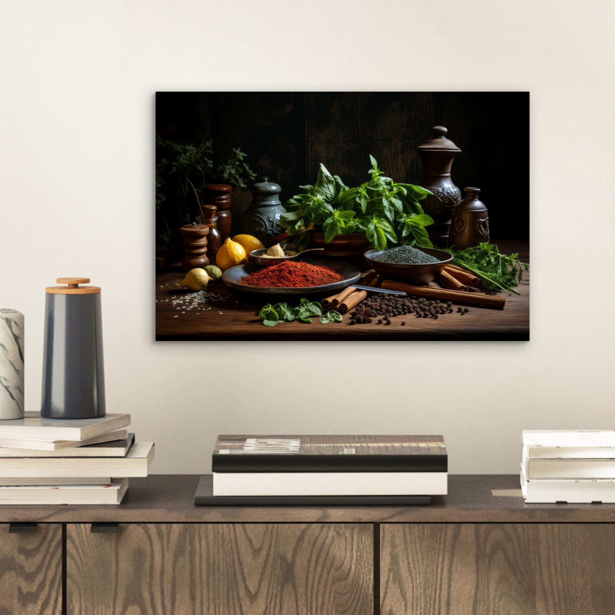 MuchoWow Metallbild Kräuter - Stilleben - günstig online kaufen