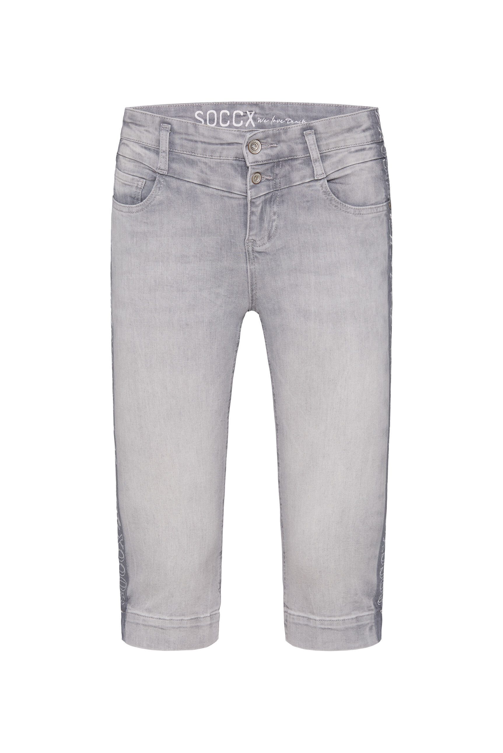 SOCCX Jeansshorts, mit Schlitz am Saum günstig online kaufen
