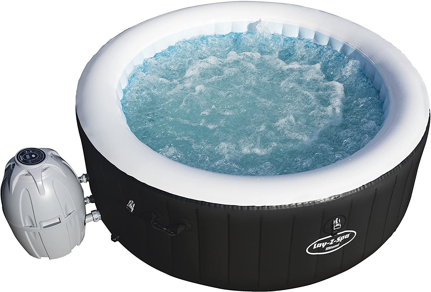 BESTWAY Whirlpool Bestway Lay-Z-Spa Miami AirJet 180 x 66 cm, 2-4 Personen, schwarz