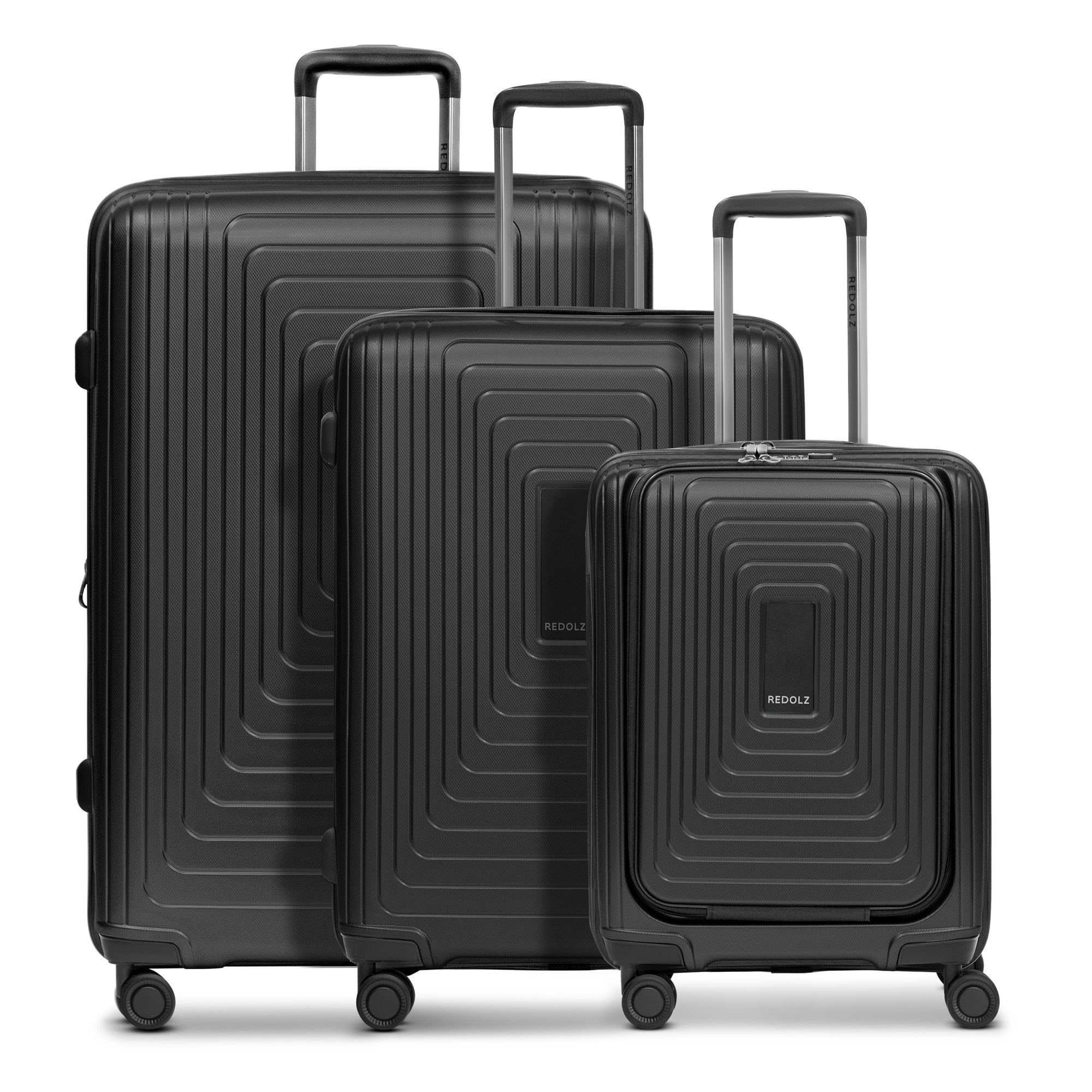 Redolz Trolleyset Essentials 14, 4 Rollen, (3-teilig, 3 tlg), Polypropylen black metallic