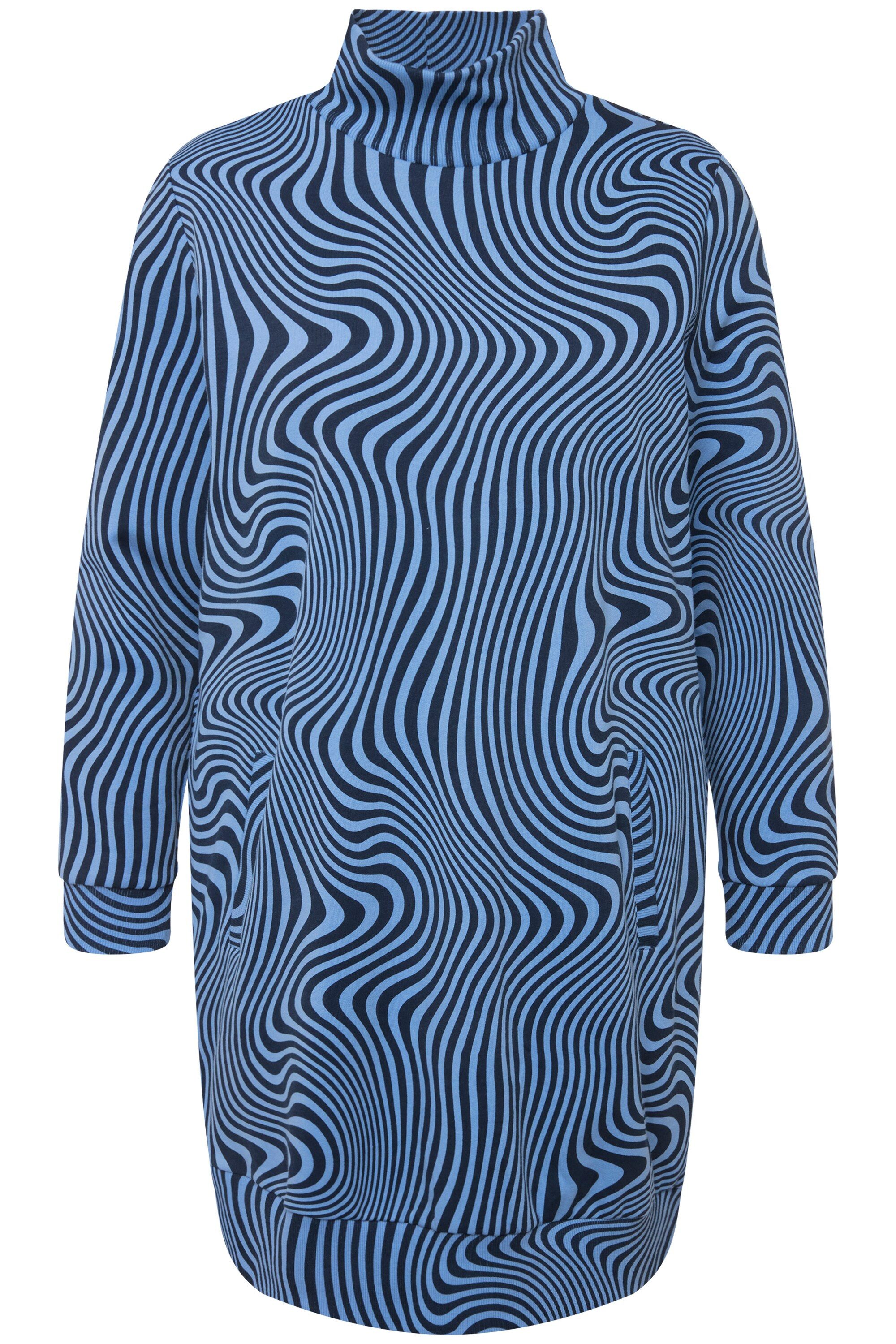 Ulla Popken Nachthemd Loungewear-Kleid Sterne Stehkragen günstig online kaufen