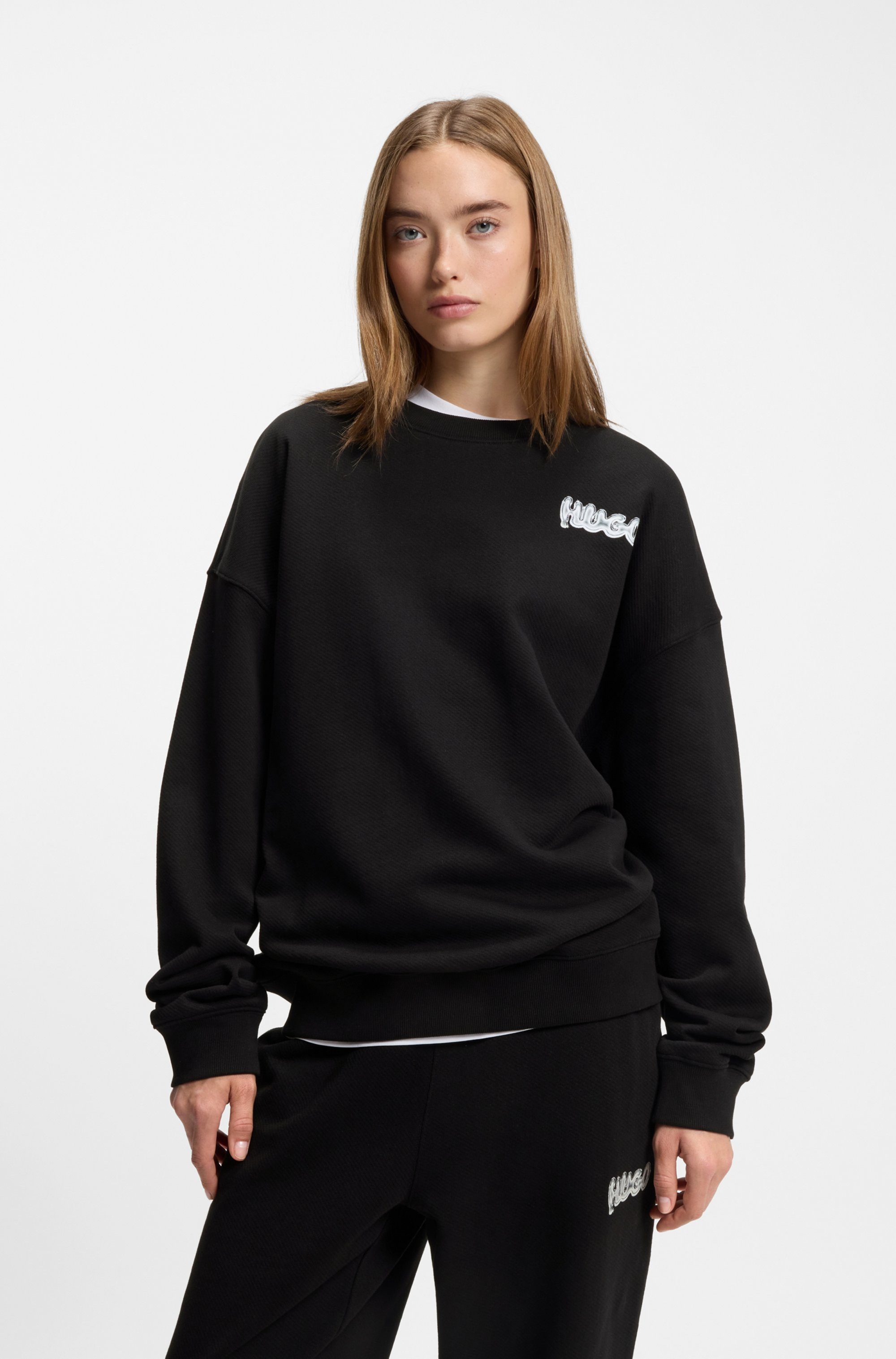 HUGO Blue Sweatshirt Nyrocrew Rückenaufdruck in günstig online kaufen