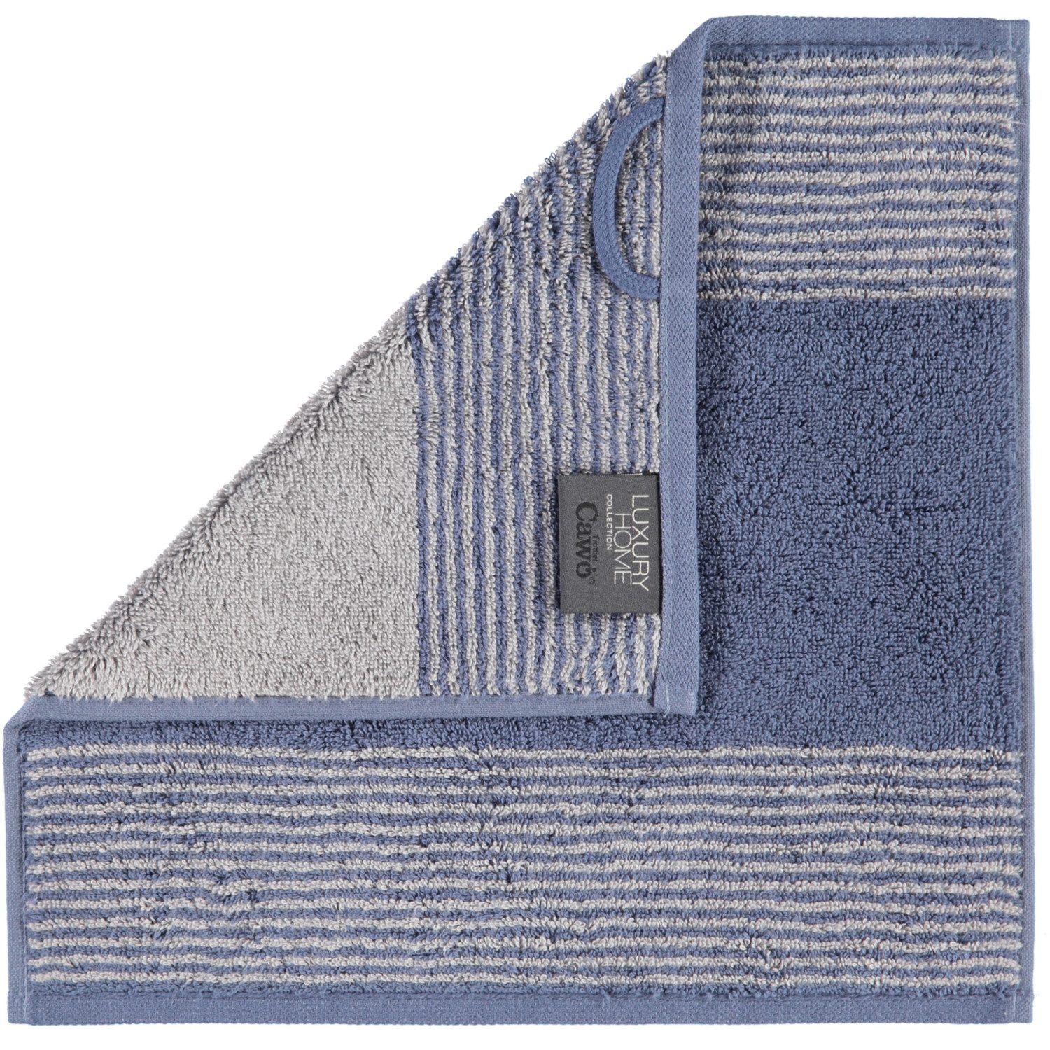 Cawö Handtuch Two-Tone 590 nachtblau