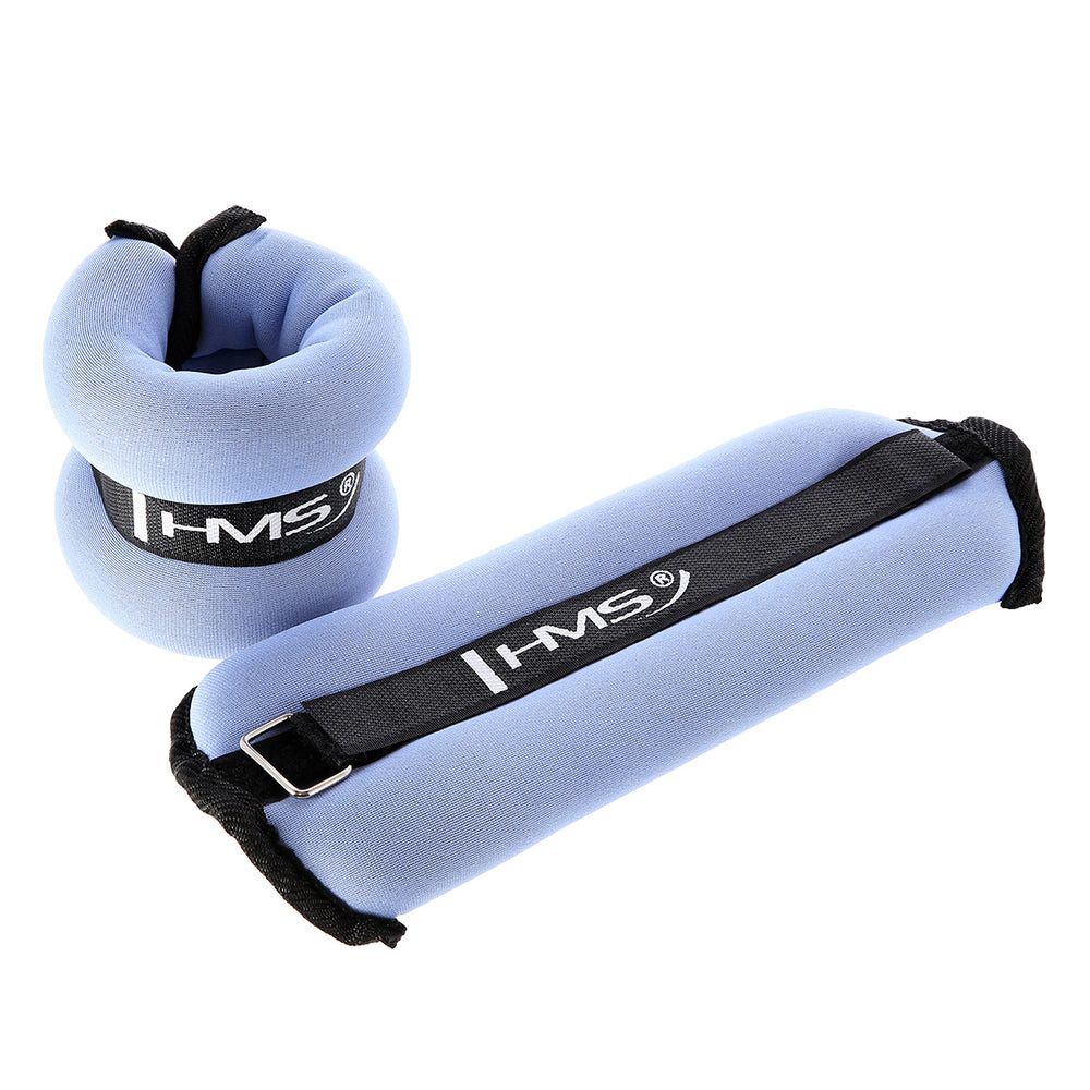 HMS Gewichtsmanschette Fußgewichte Handgelenkgewichte Trainingsgewichte, (Spar-Set), 2 x 1,0 kg, Klettverschluss, Sandfüllung