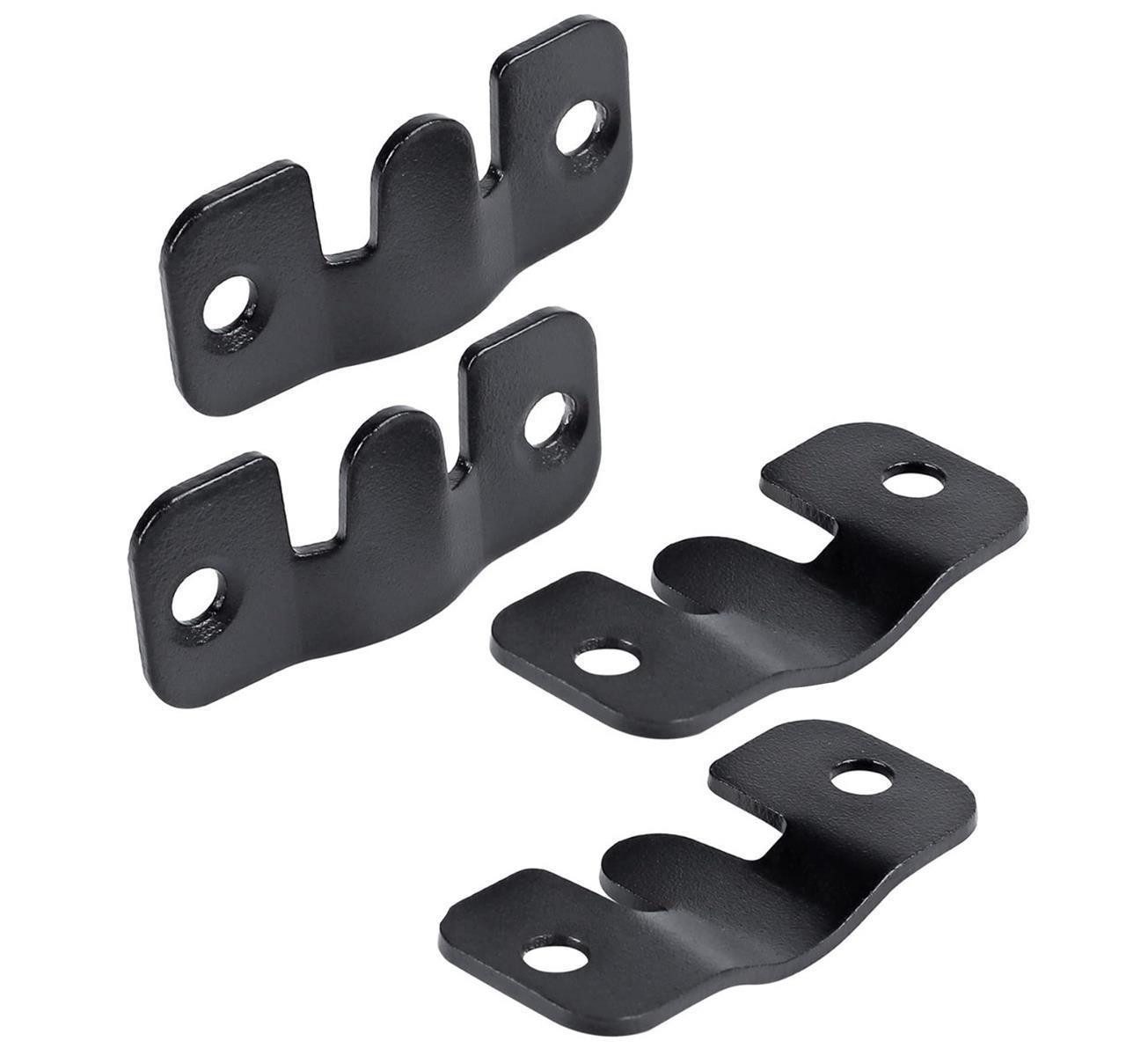 BAYLI Flachverbinder 2 Paar Möbel Steckverbinder - Schwarz, 44x19 mm Couchverbinder