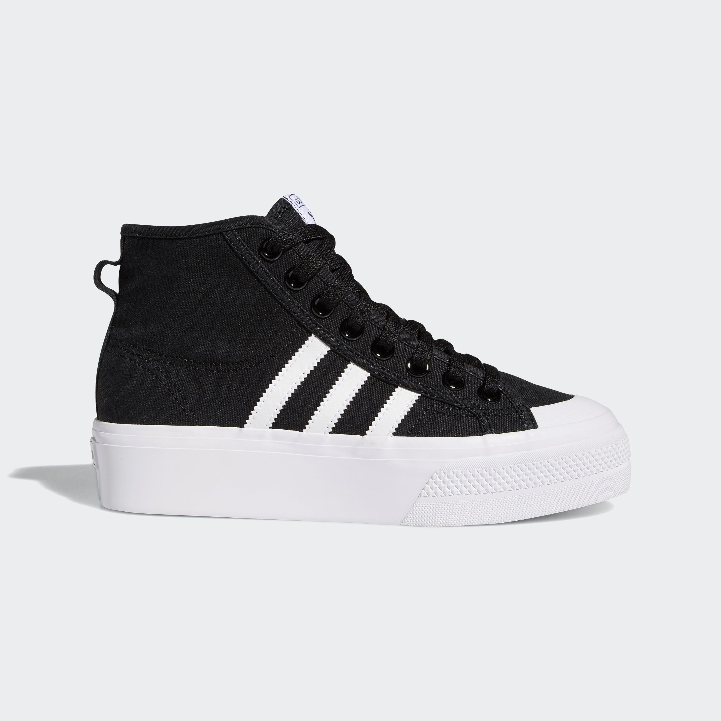 Cloud White adidas / MID Black Core NIZZA Sneaker / Cloud Originals White PLATFORM