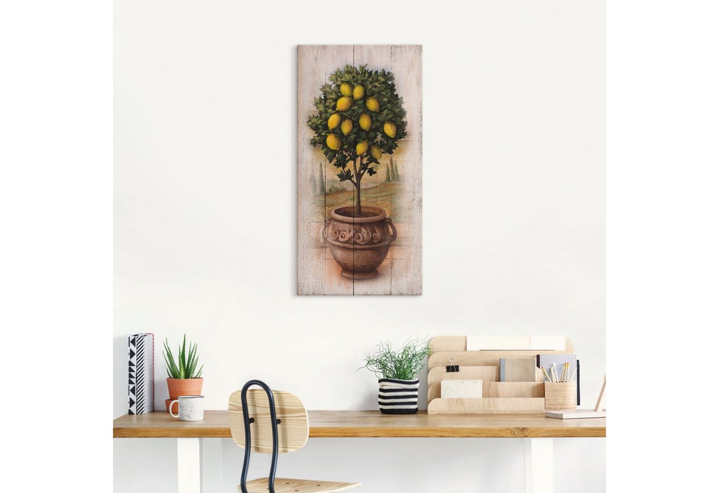 Artland Wandbild »Zitronenbaum mit Holzoptik«, Bäume (1 Stück)-HomeTrends